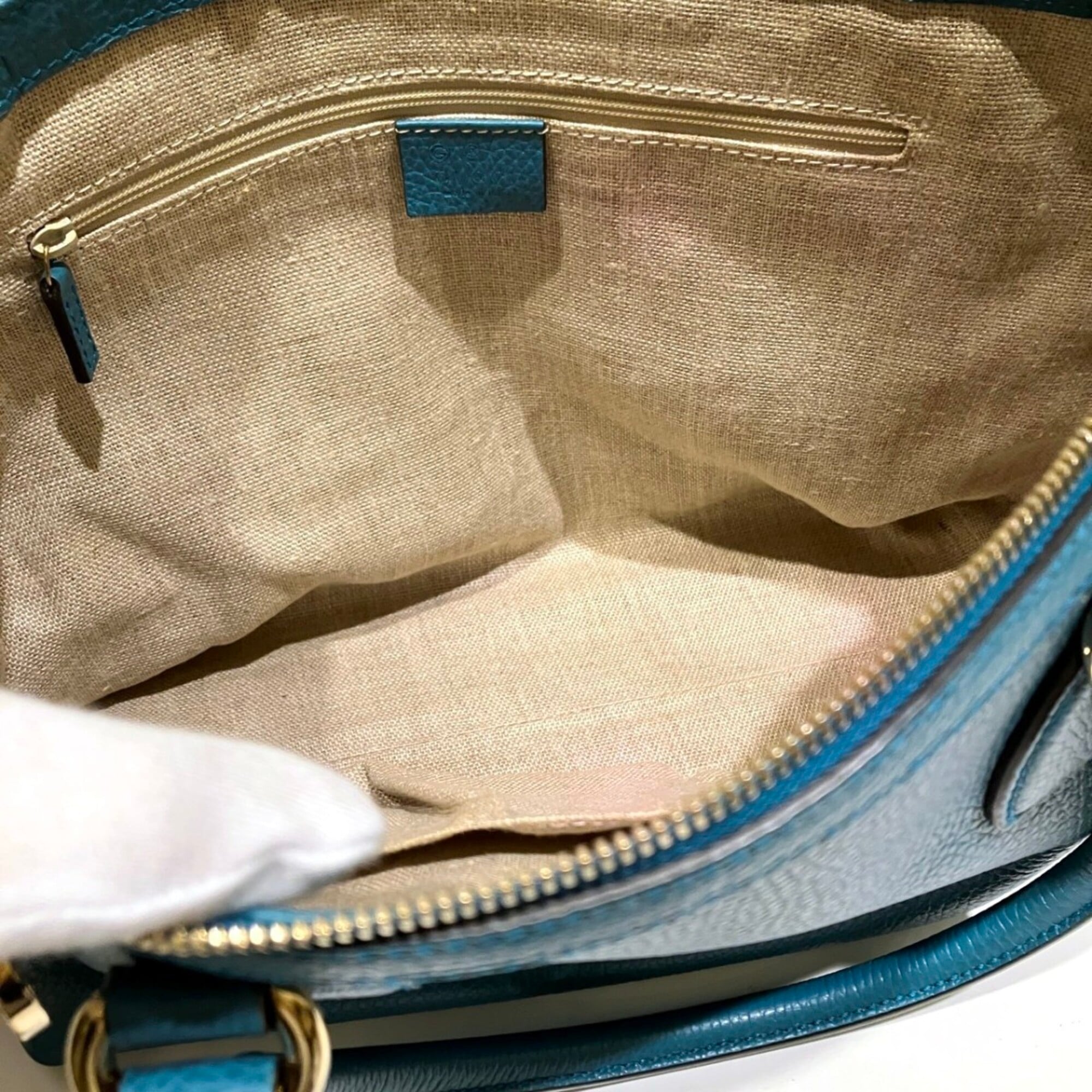 Gucci Blue Leather Handbag (Pre-Owned)