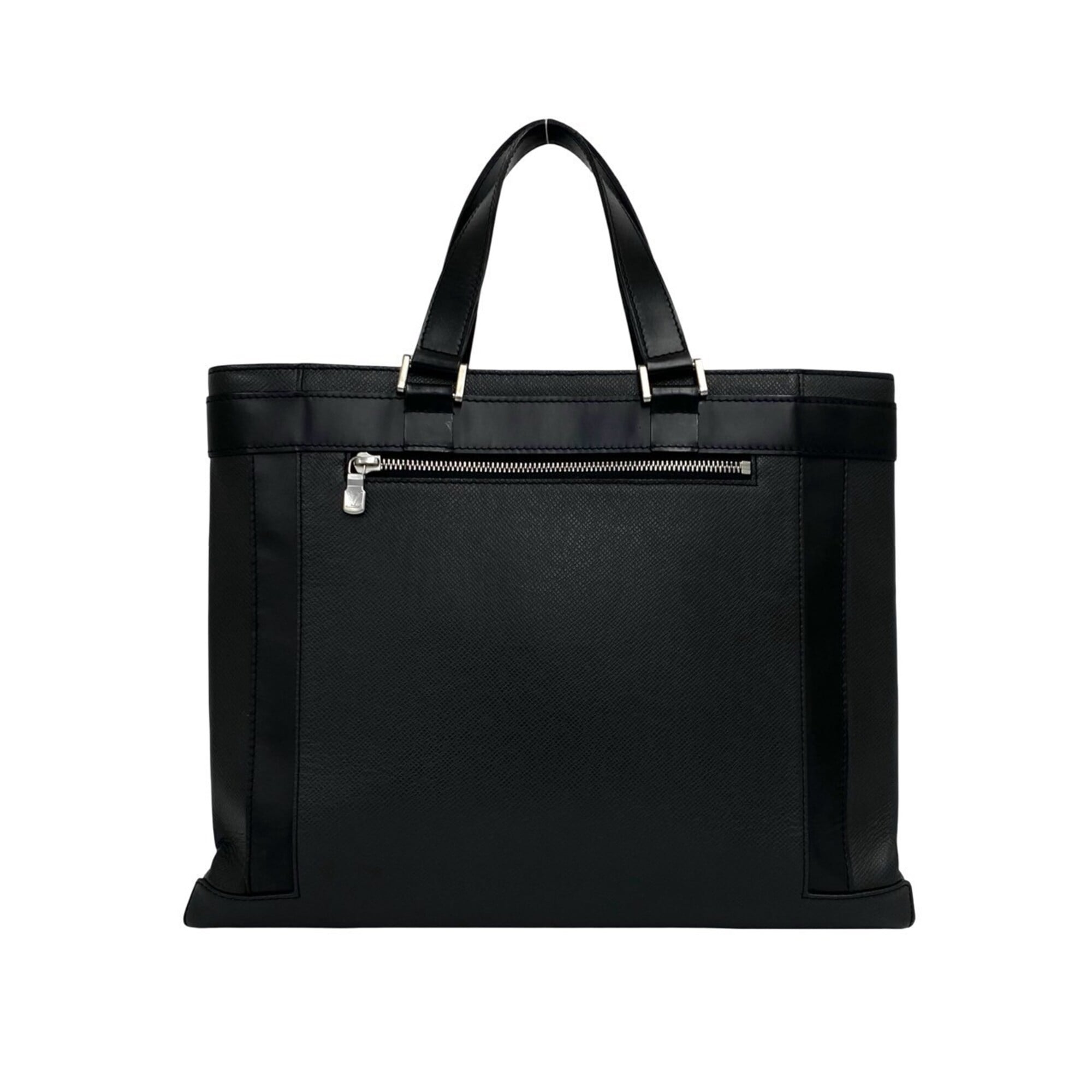 Louis Vuitton Black Leather Briefcase Tote Bag (Pre-Owned)
