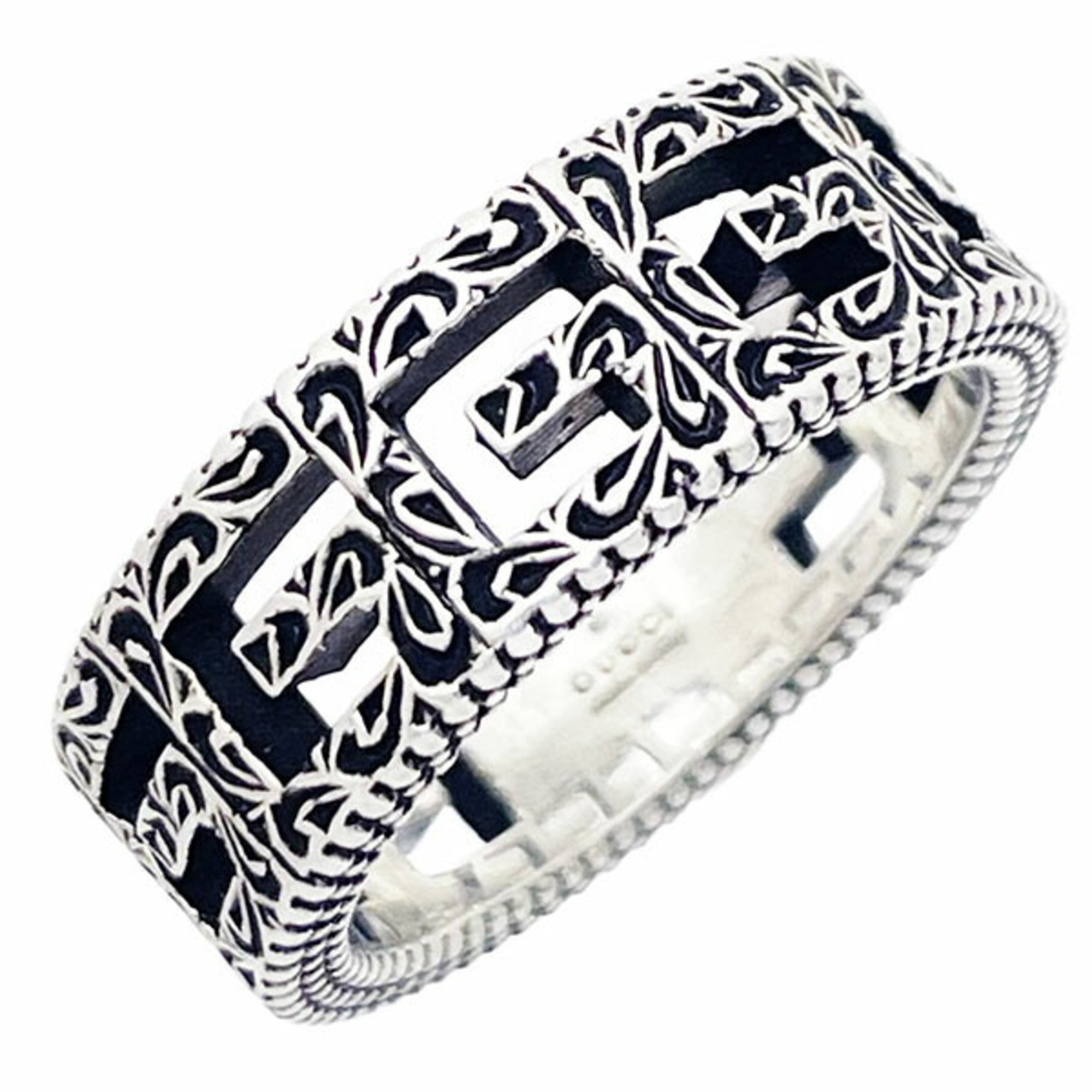 Gucci Silver Sterling Silver 925 Band Ring (Pre-Owned)