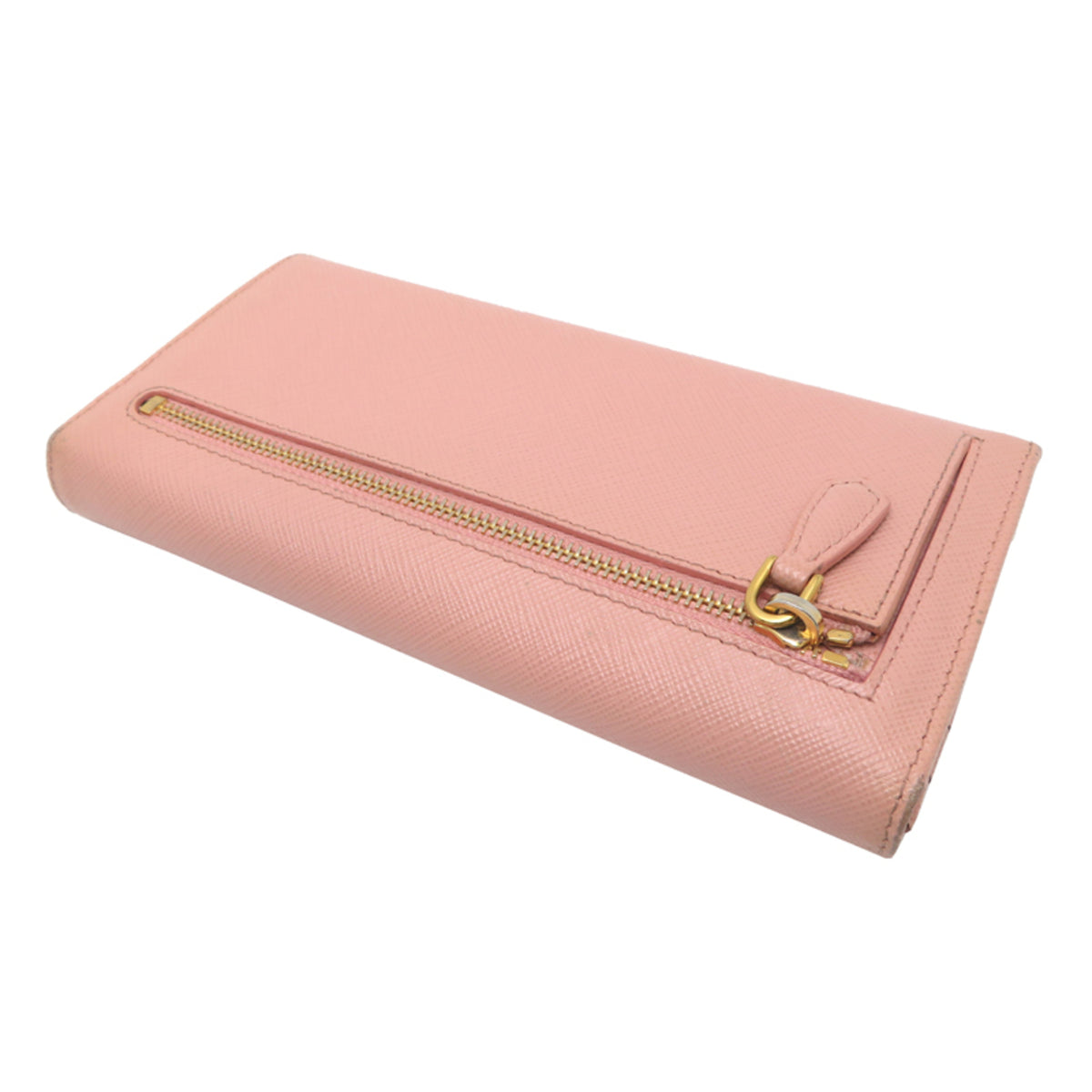 Prada Pink Leather Long Wallet (Bi-Fold) (Pre-Owned)