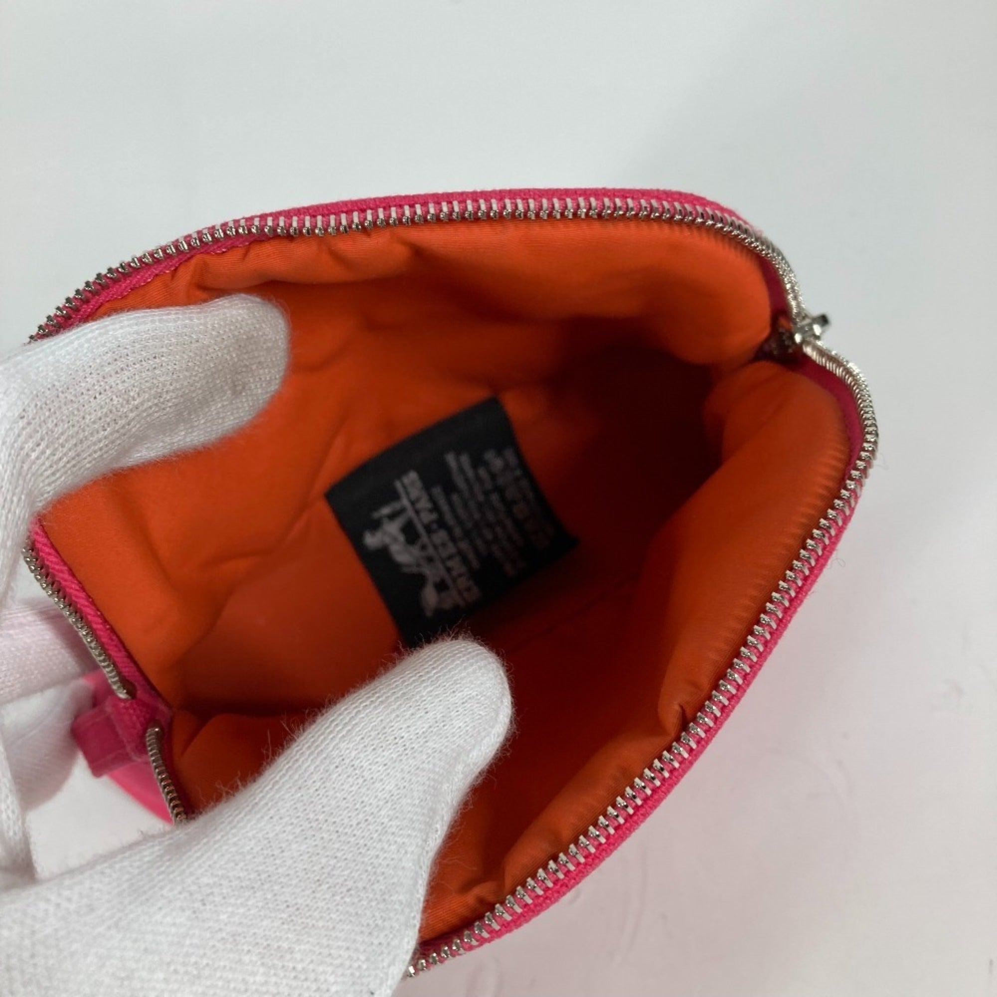 Hermes Bolide Pink Canvas Pouch (Pre-Owned)