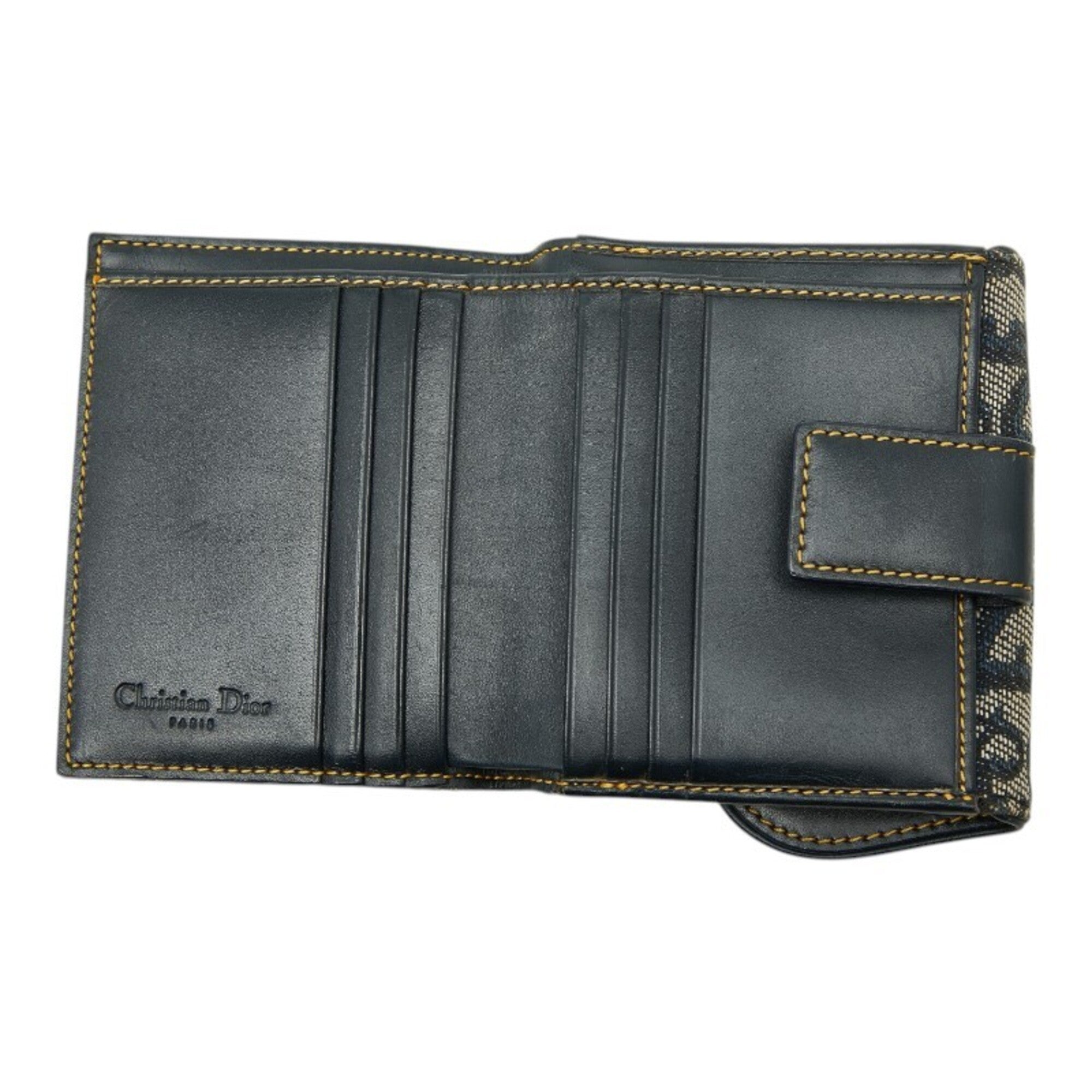 Christian Dior Navy Canvas Wallet (Bi-Fold) (Pre-Owned)