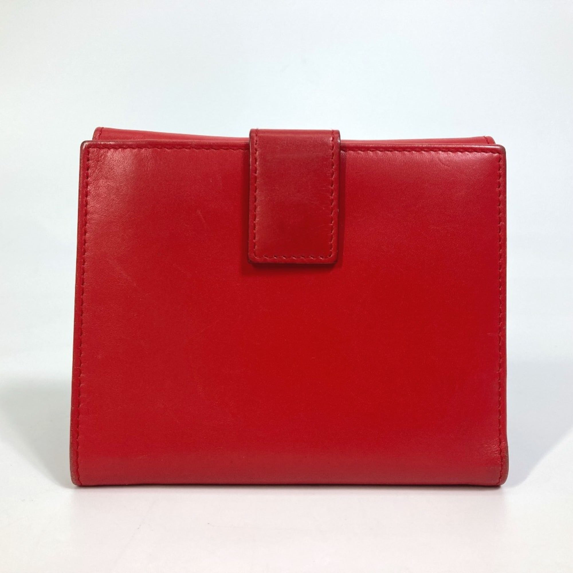 Salvatore Ferragamo Red Leather Wallet (Bi-Fold) (Pre-Owned)