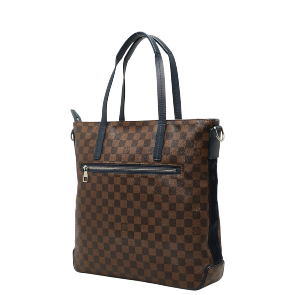 Louis Vuitton Damier Brown Navy Pvc Leather Tote Bag (Pre-Owned)