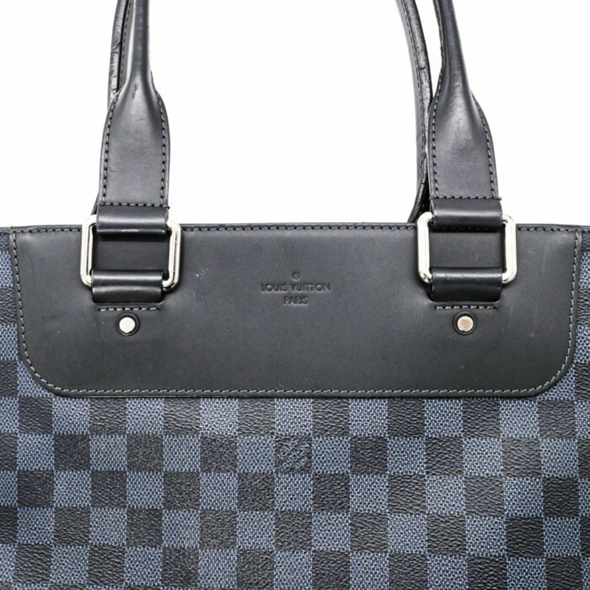 Louis Vuitton Damier Cobalt Black Blue Damier Graphite Tote Bag (Pre-Owned)