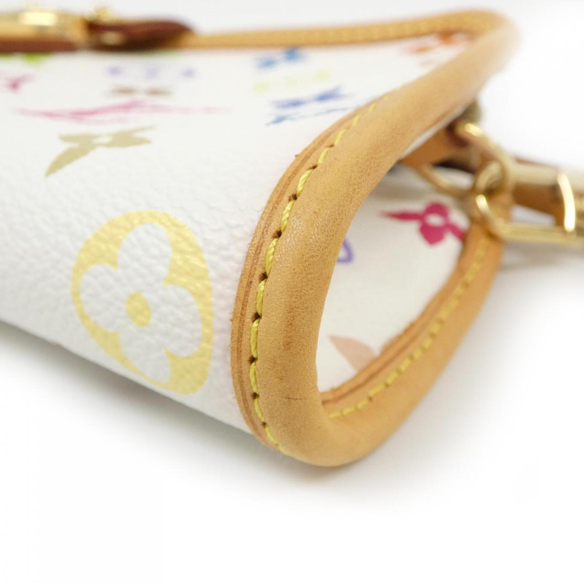 Louis Vuitton White Coated Canvas Shoulder Bag (Pre-Owned)