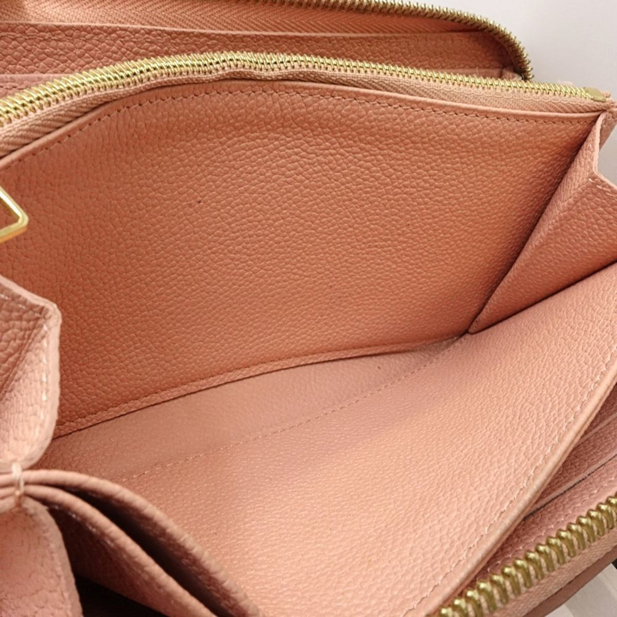 Louis Vuitton Monogram Empreinte Beige Leather Long Wallet (Bi-Fold) (Pre-Owned)