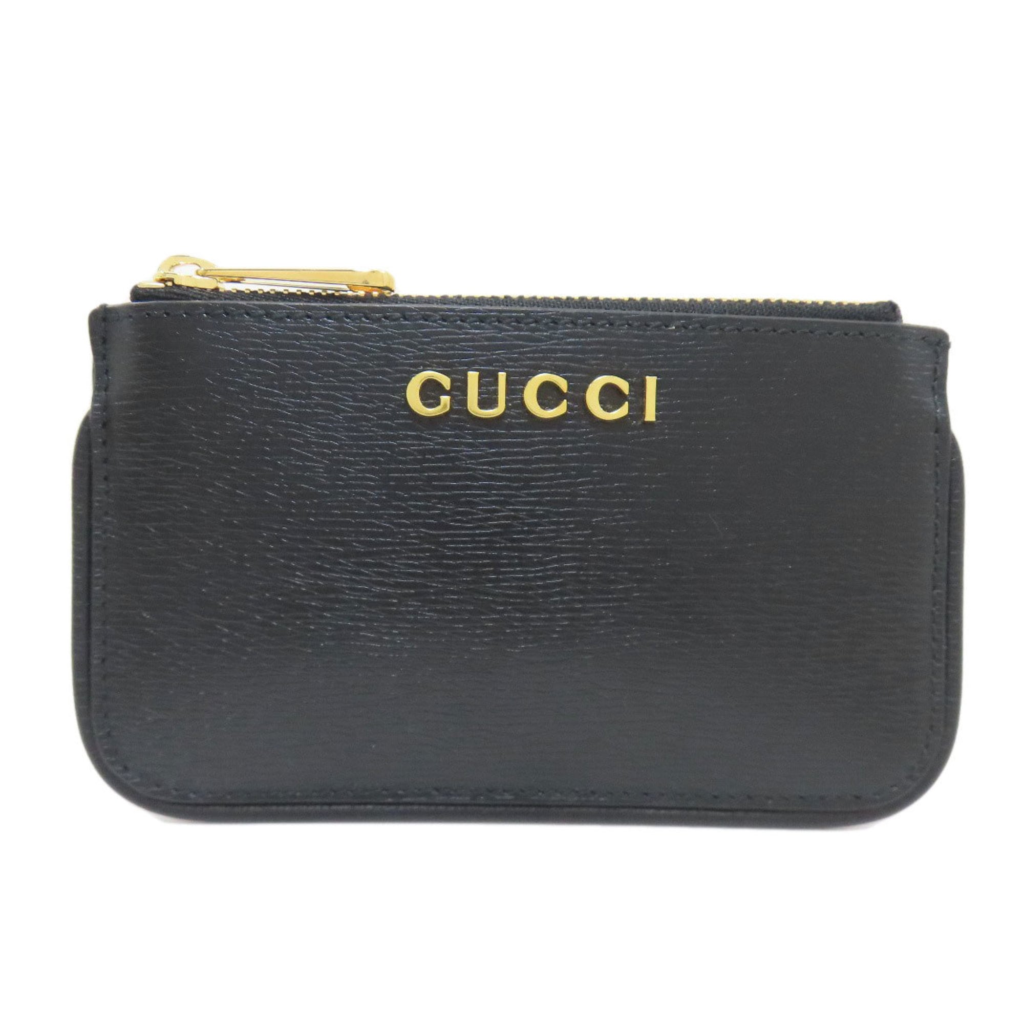 Gucci Black Leather Coin Purse/Coin Case (Pre-Owned)