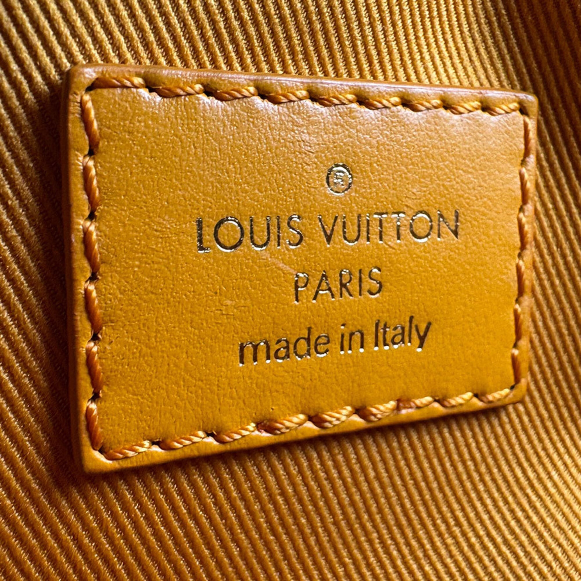 Louis Vuitton Gold Yellow Monogram Denim Pouch Sling Bag (Pre-Owned)