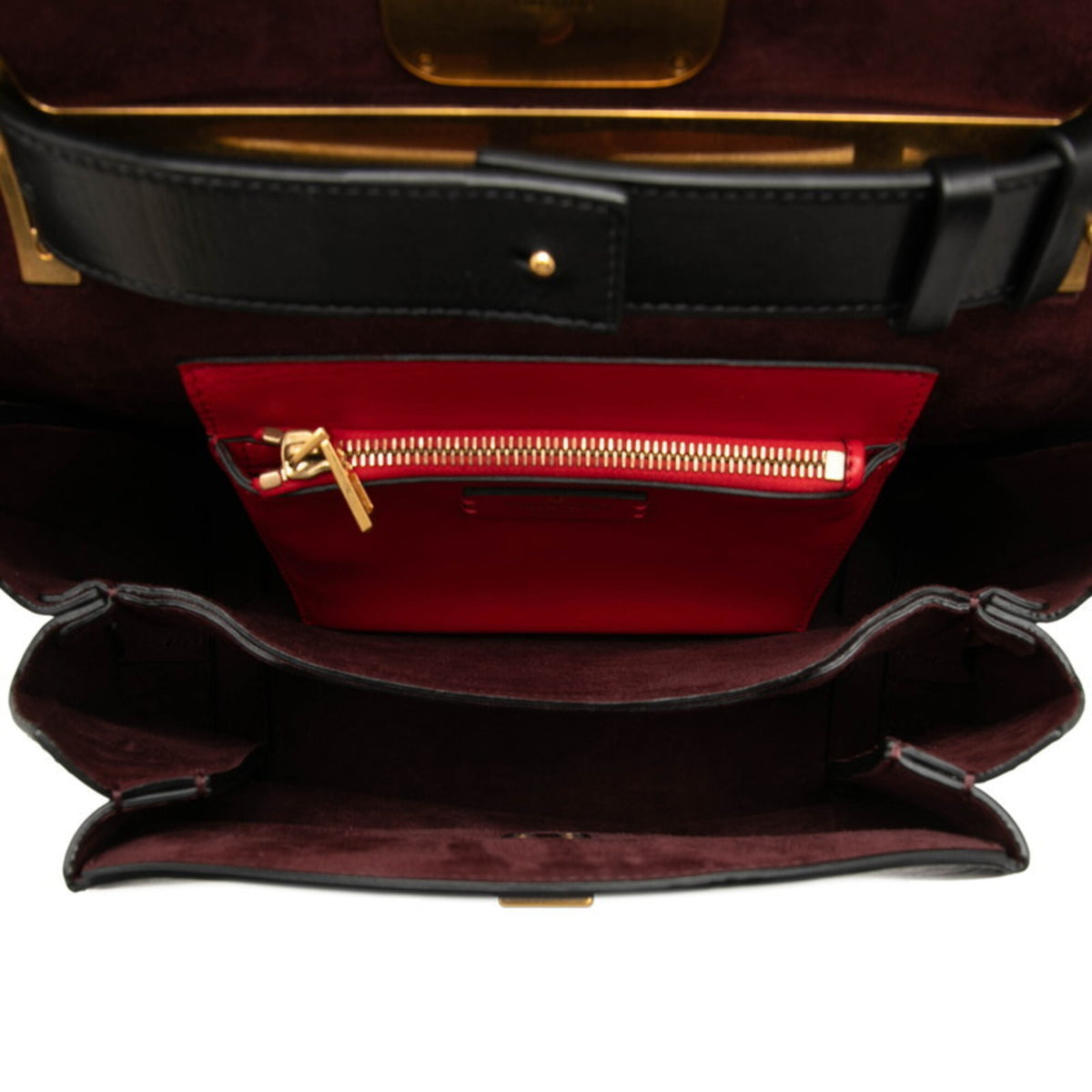 Valentino Black Leather Handbag Shoulder Bag (Pre-Owned)