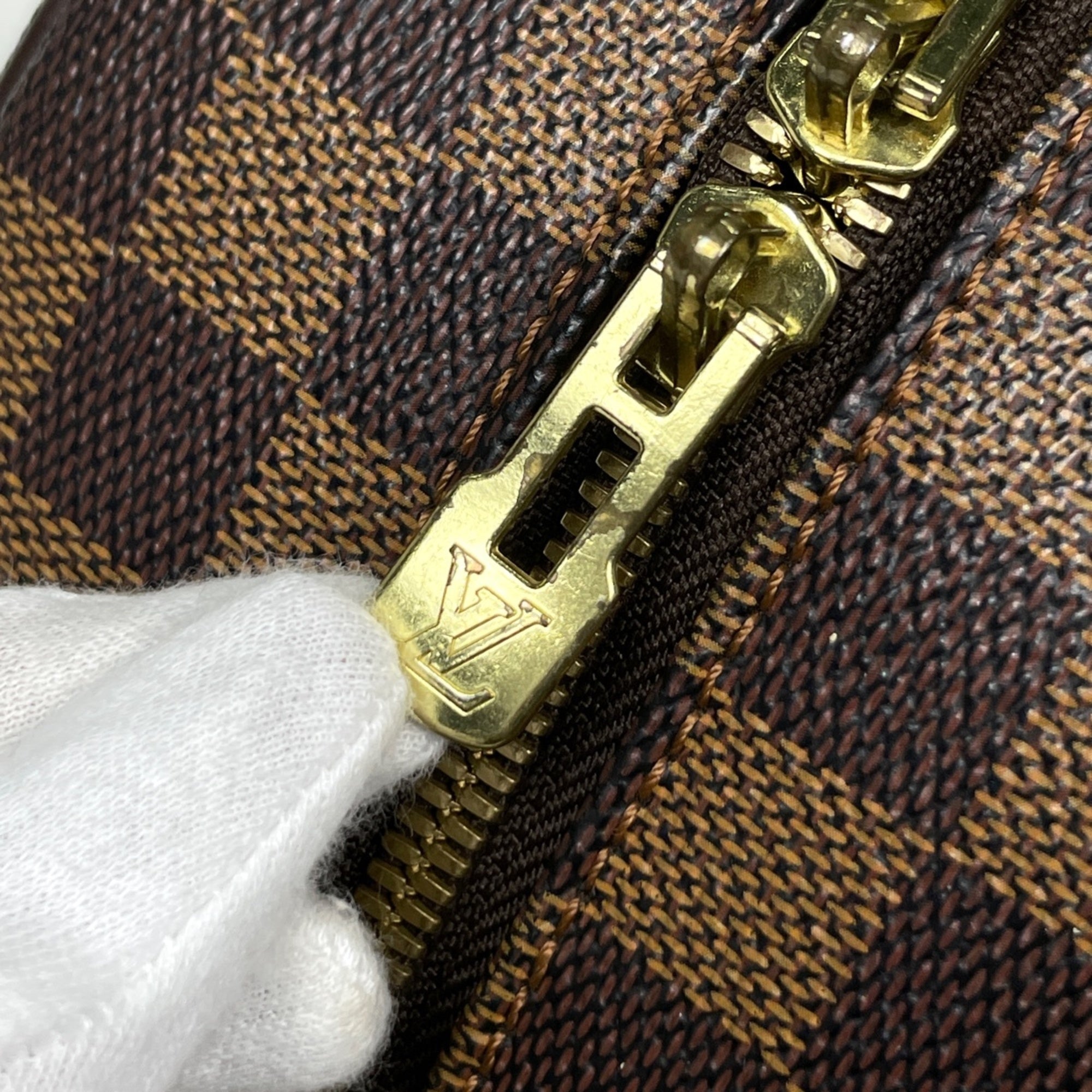 Louis Vuitton Damier Brown Damier Canvas Boston Bag Handbag (Pre-Owned)