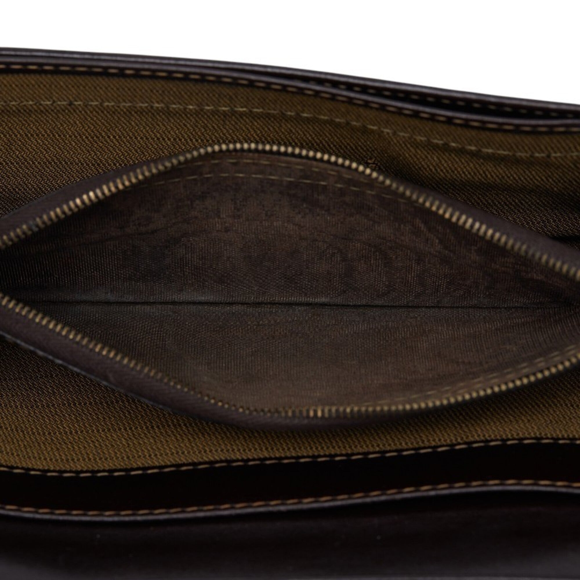 Fendi Brown Canvas Leather Long Wallet (Bi-Fold) (Pre-Owned)