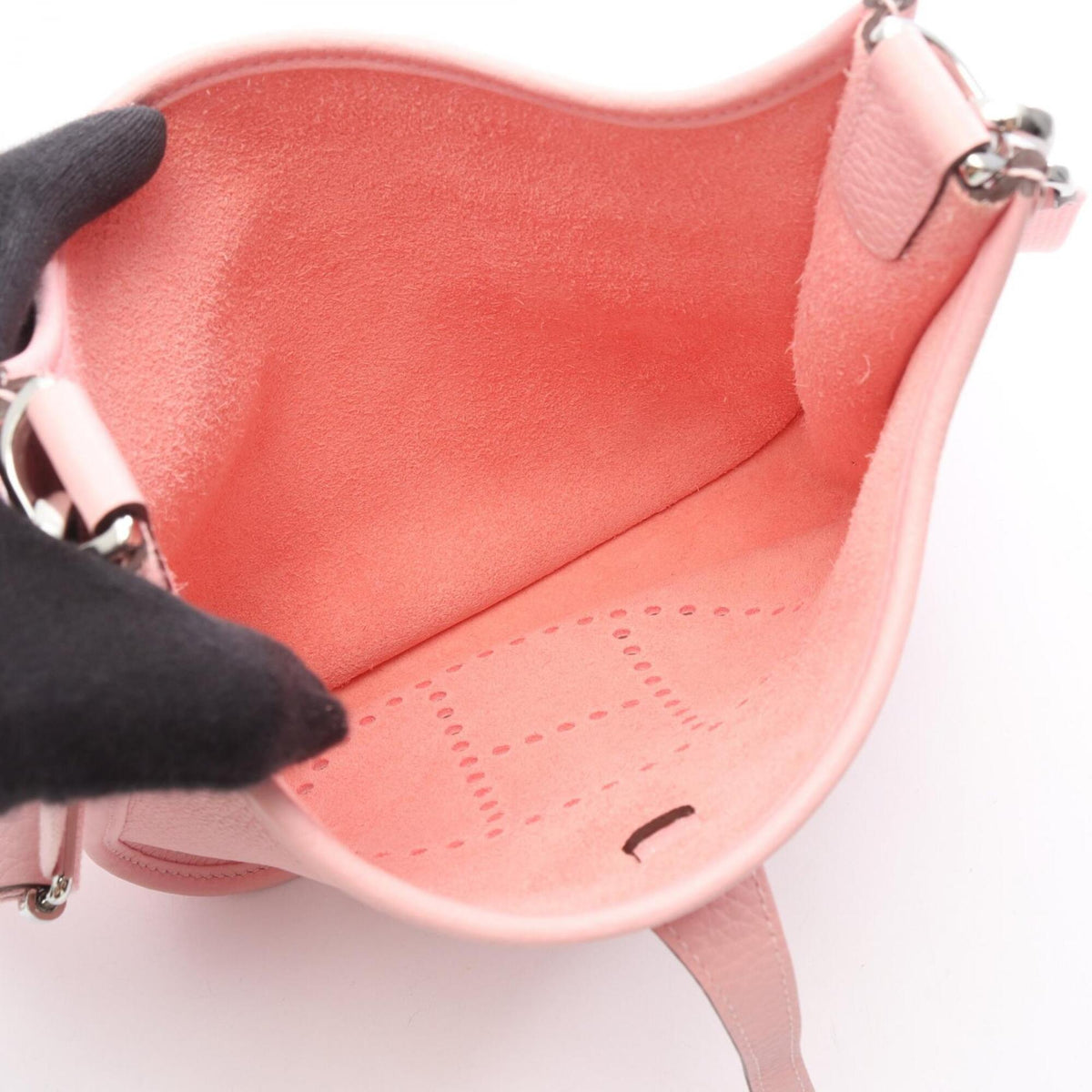 Hermes Pink Taurillon Clemence Leather Handbag Shoulder Bag (Pre-Owned)