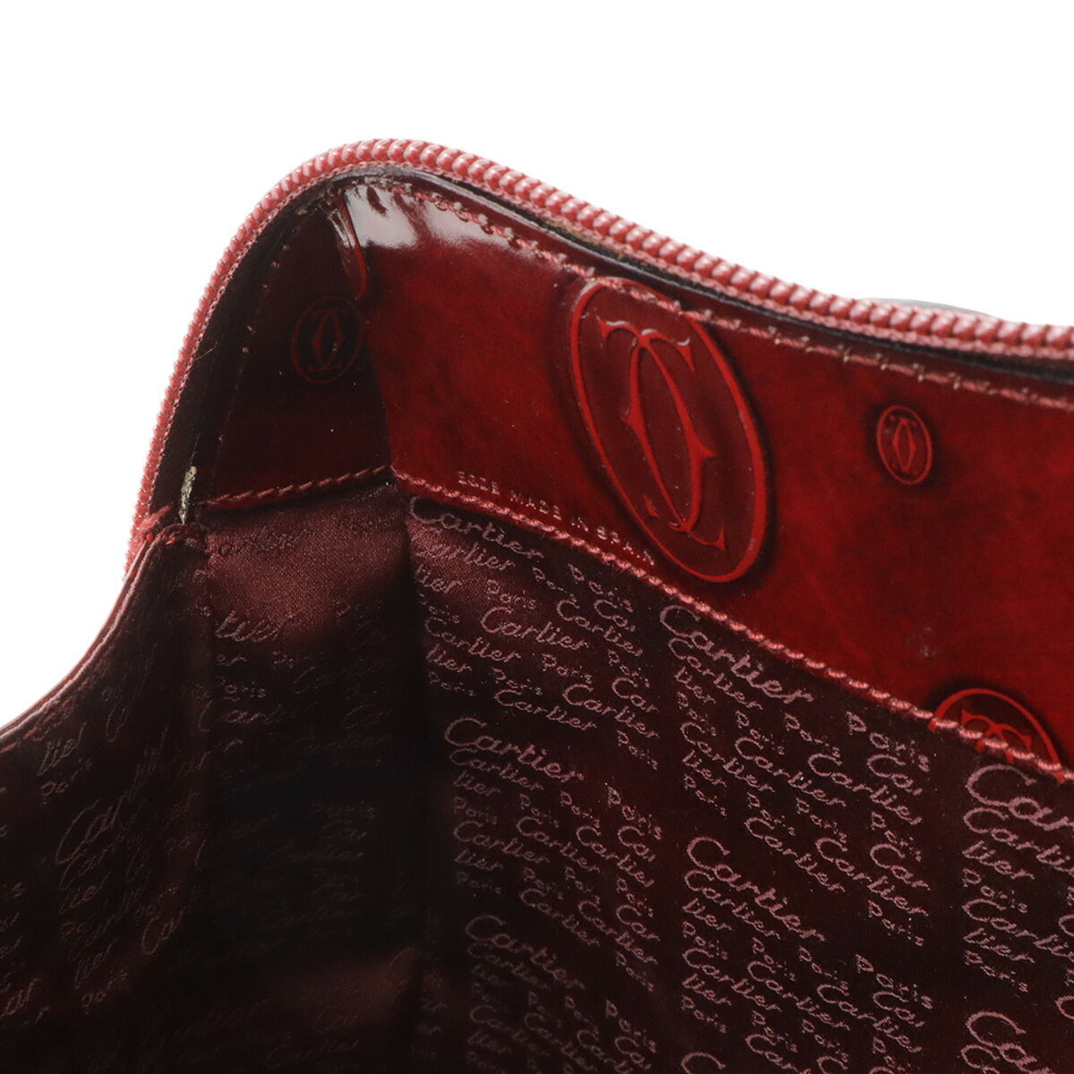 Cartier Happy Birthday Bordeaux Leather Backpack (Pre-Owned)