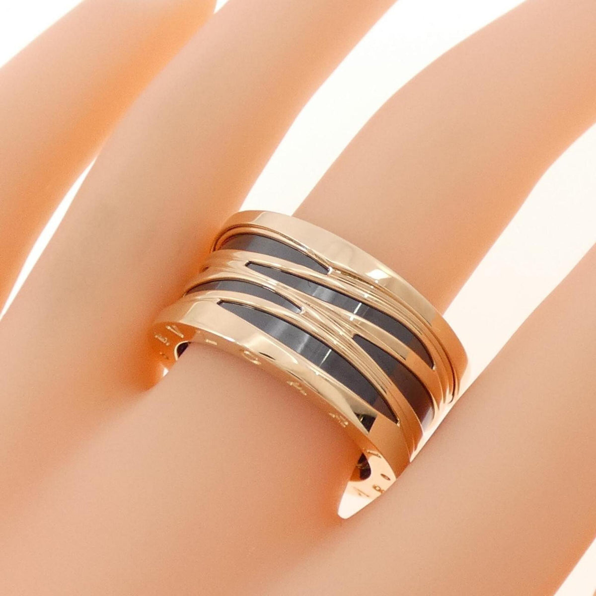 Bvlgari Pink Gold (18K) Ceramic Band Ring (Pre-Owned)