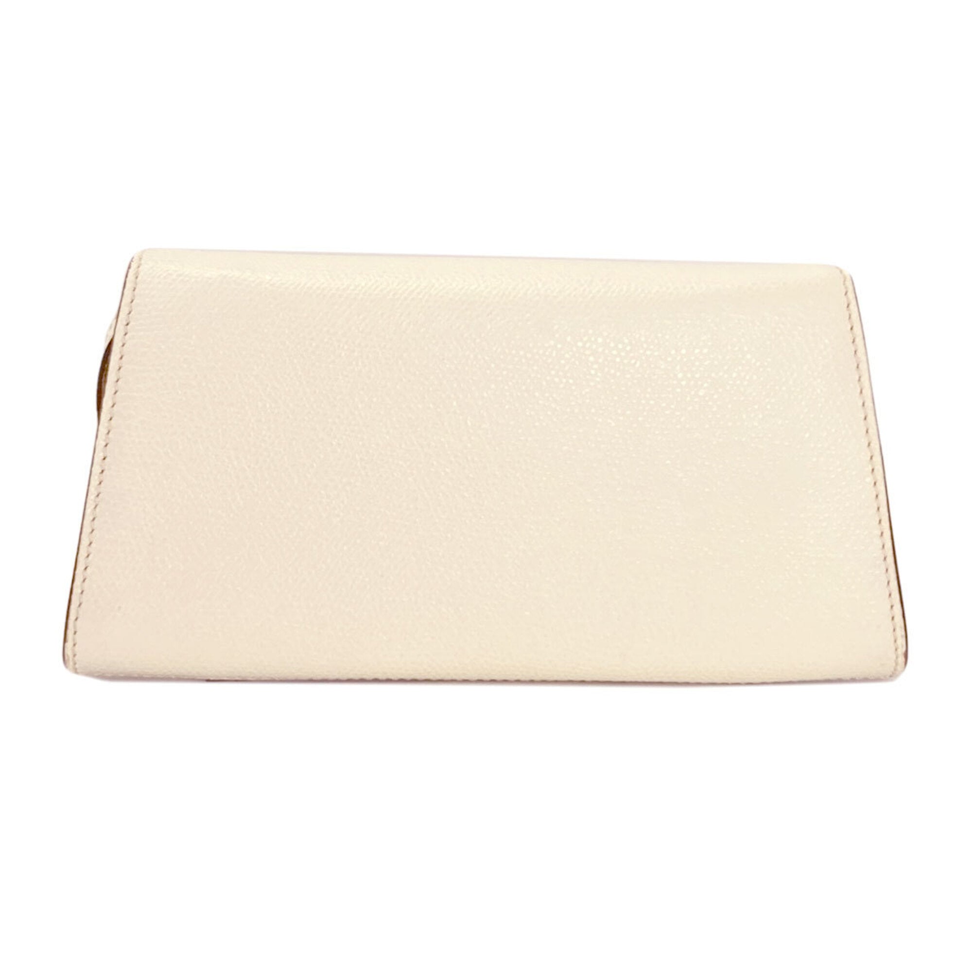 Valextra White Leather Clutch Bag (Pre-Owned)