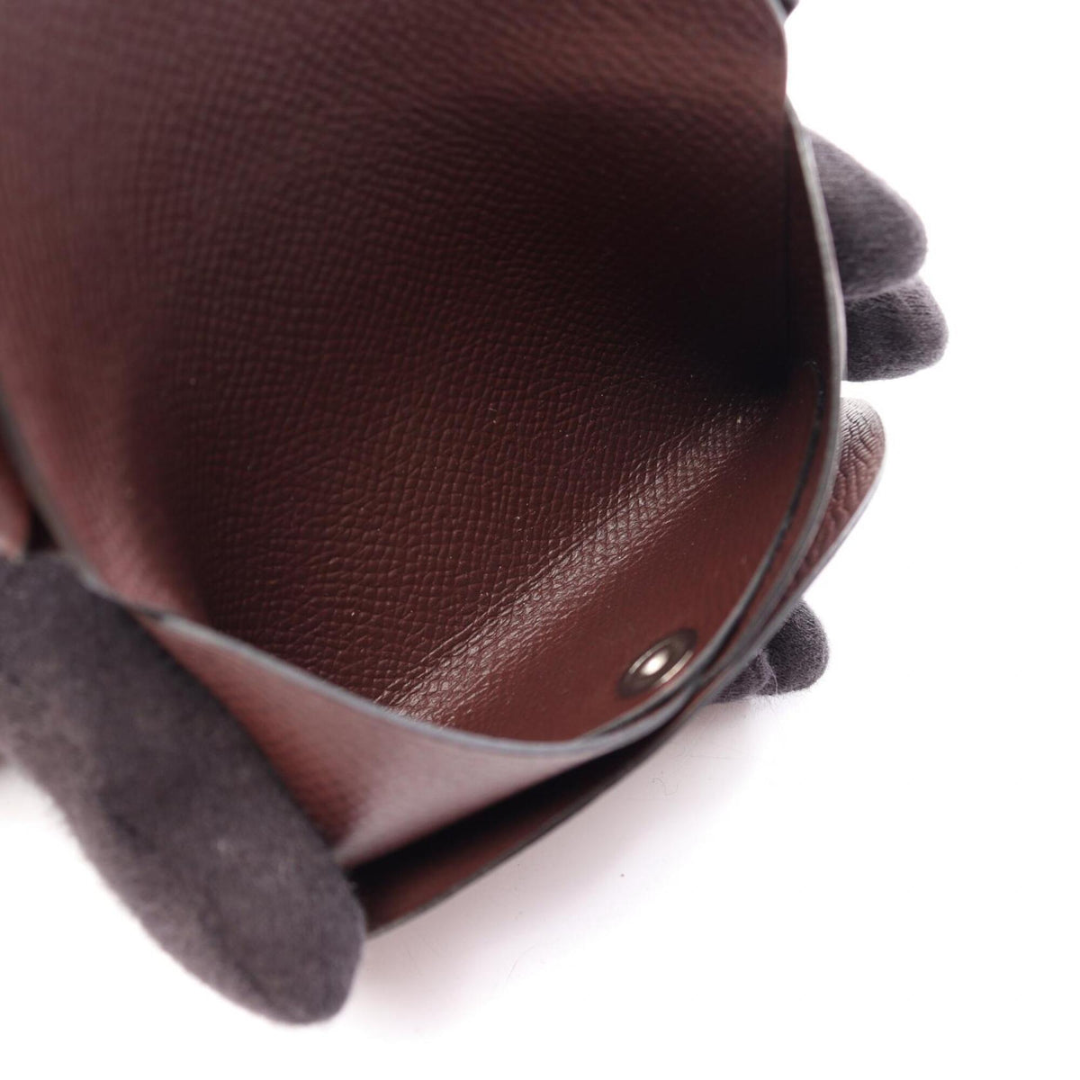 Hermes Bordeaux Epsom Leather Coin Purse/Coin Case (Pre-Owned)