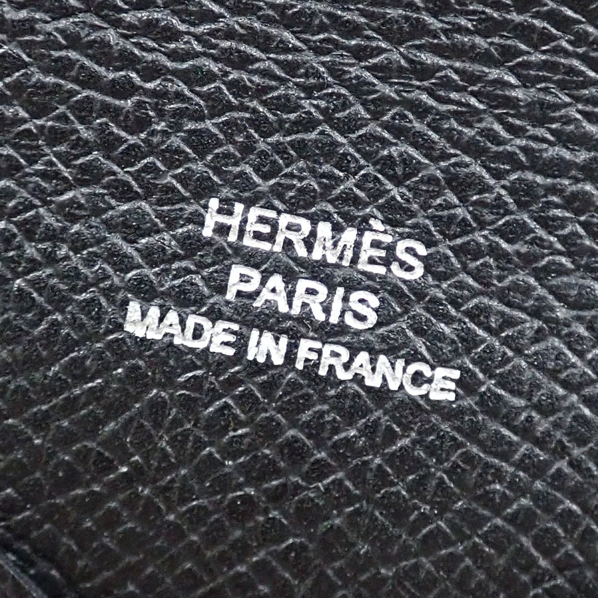 Hermes Black Leather Coin Purse/Coin Case (Pre-Owned)
