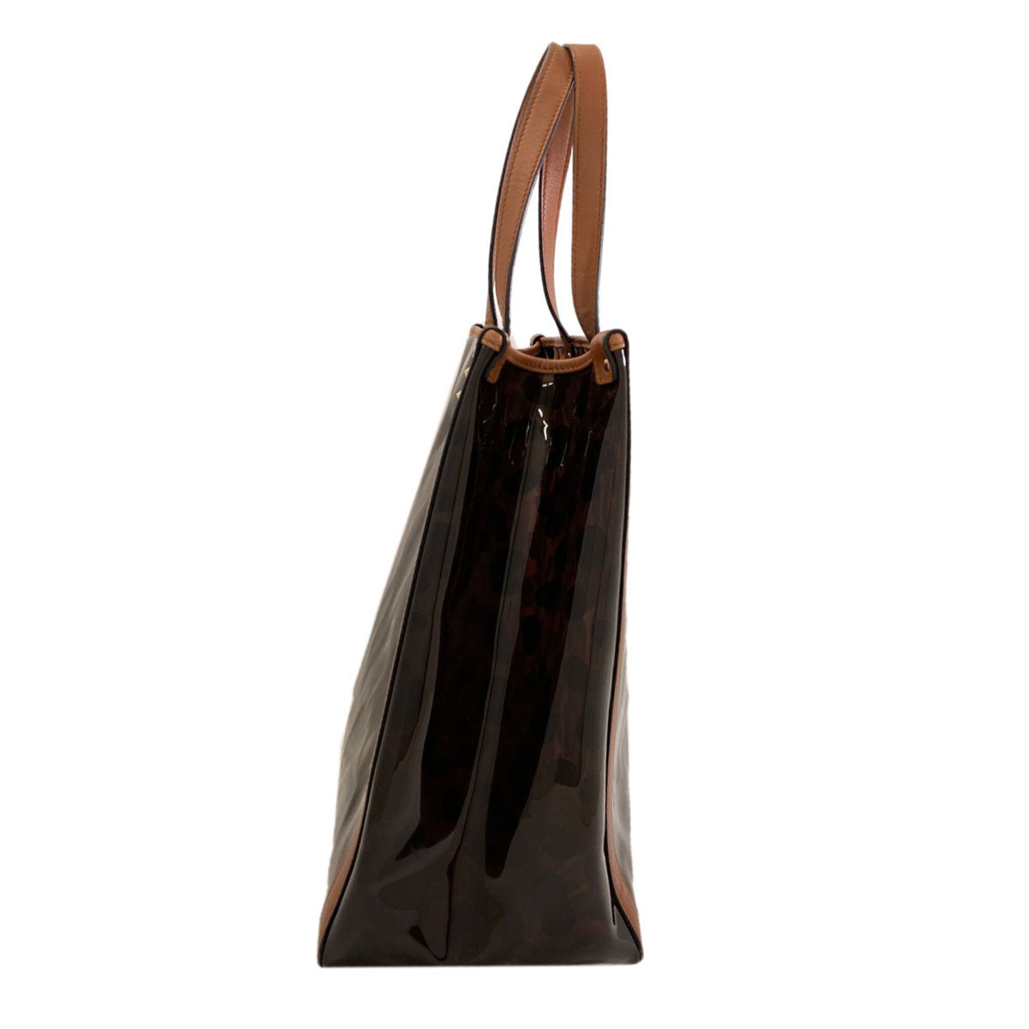 Valentino Brown Vinyl Tote Bag (Pre-Owned)