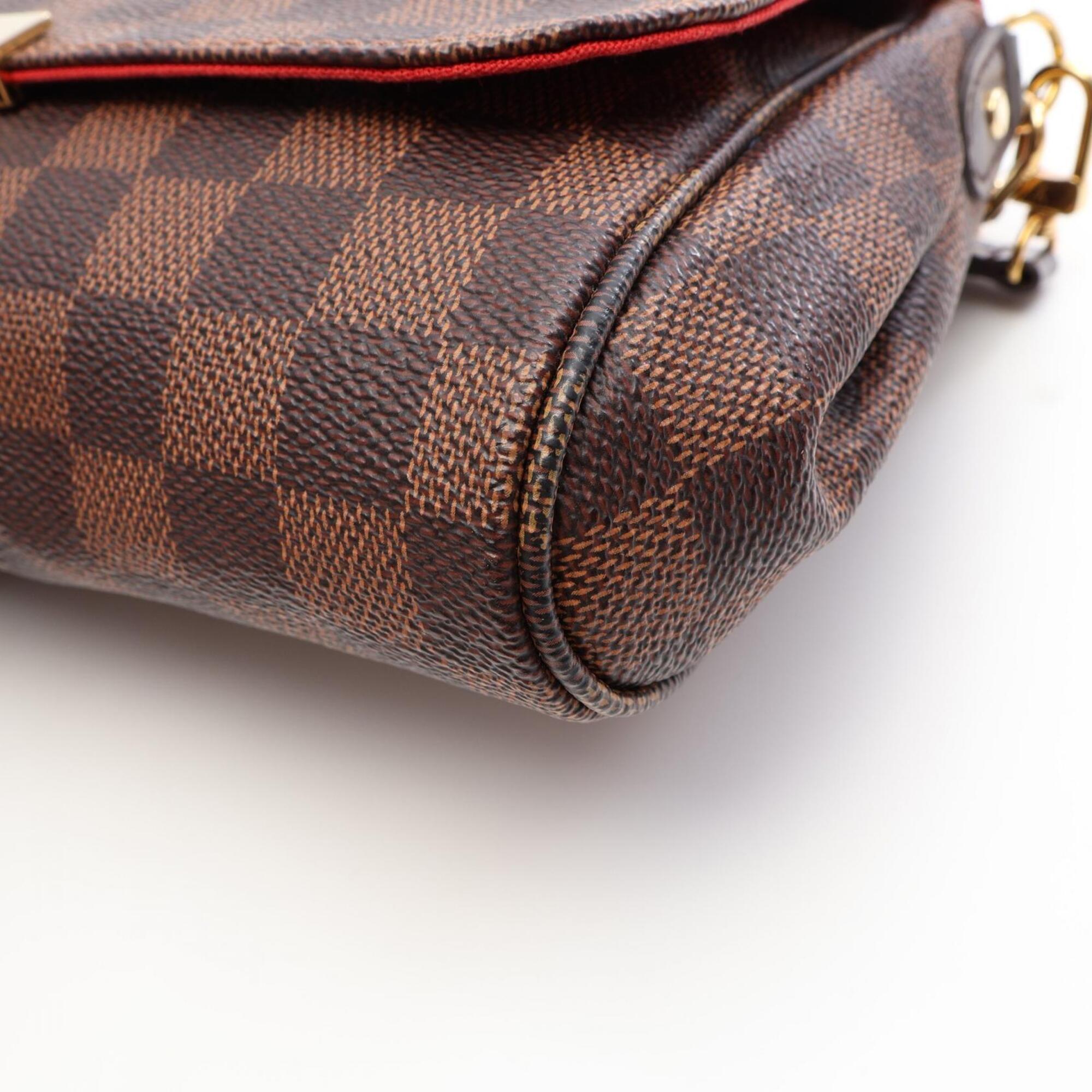 Louis Vuitton Brown Damier Canvas Coated Canvas Leather Handbag (Pre-Owned)