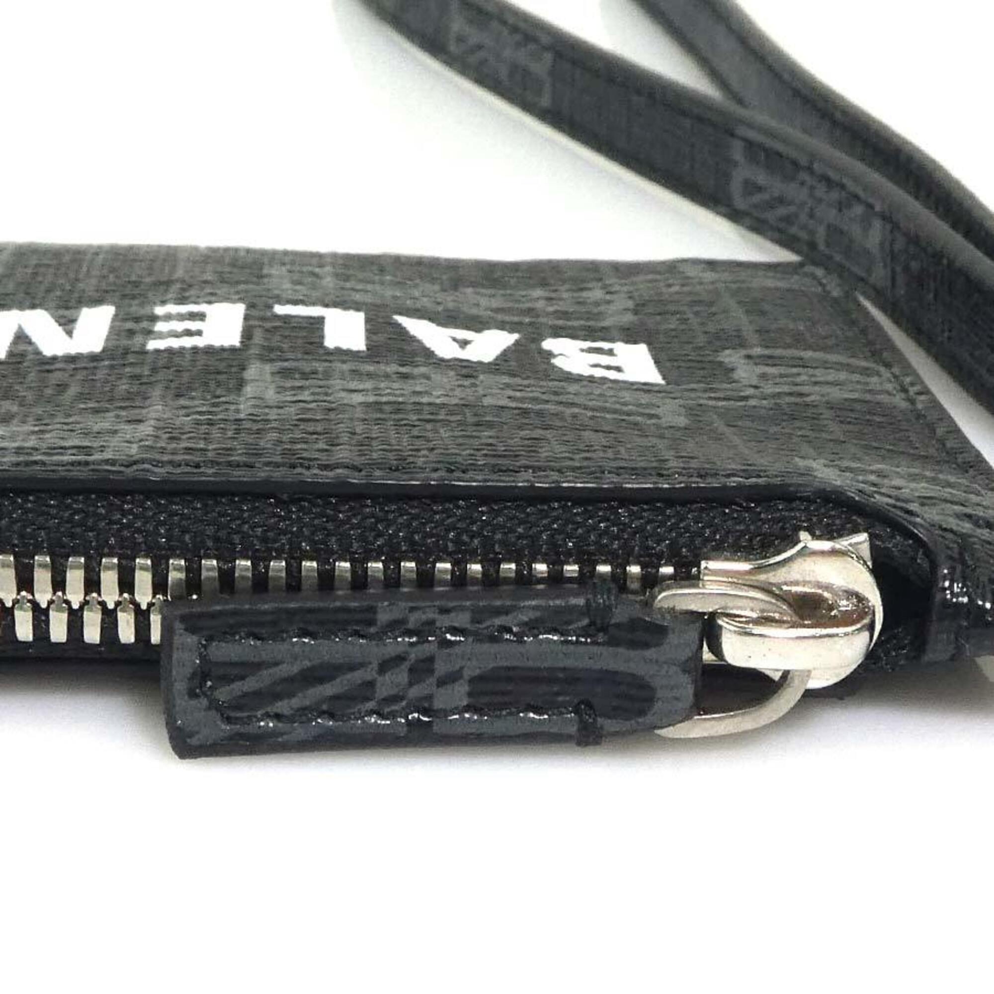 Balenciaga Black Leather Coin Purse/Coin Case (Pre-Owned)