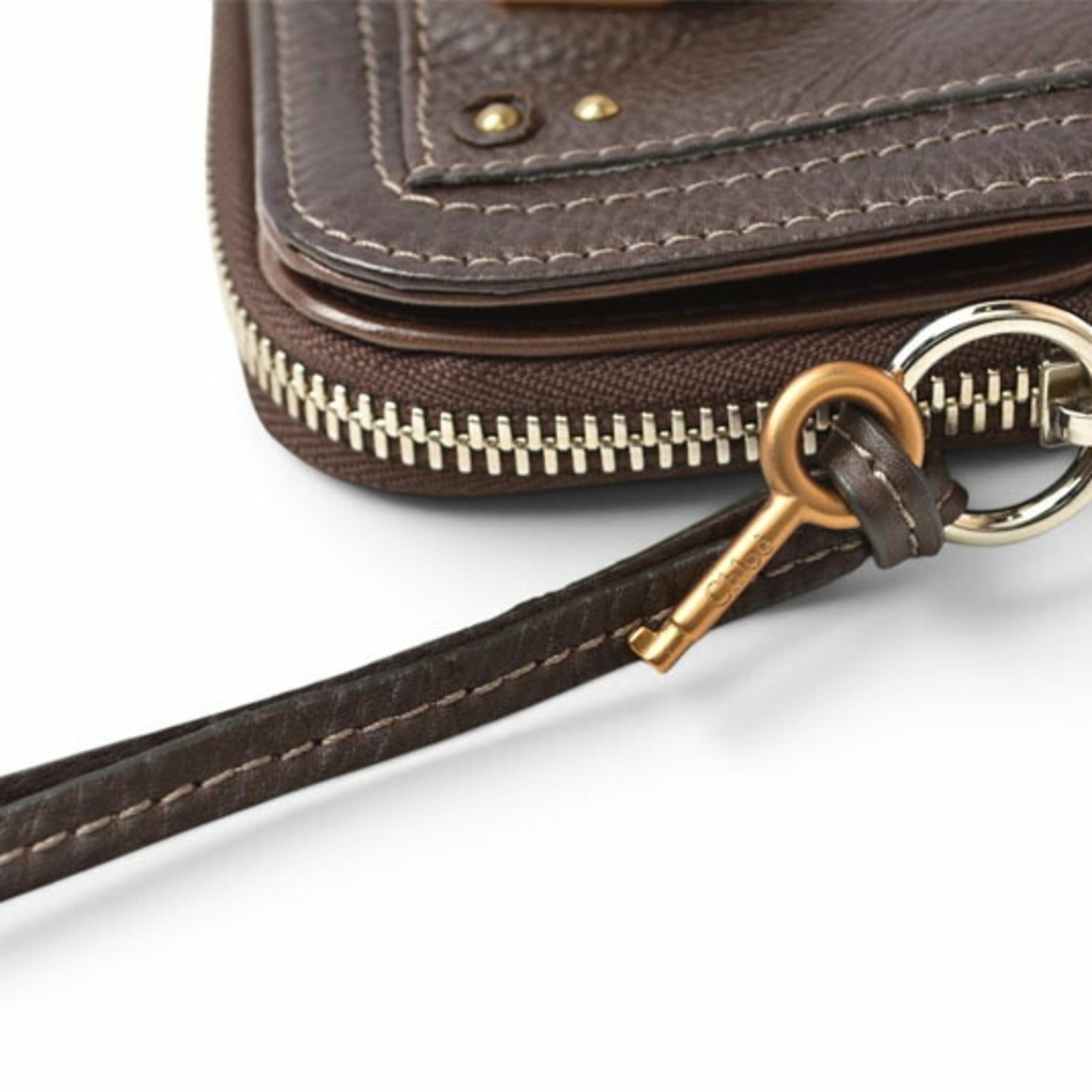 Chloé Paddington Brown Leather Wallet (Bi-Fold) (Pre-Owned)