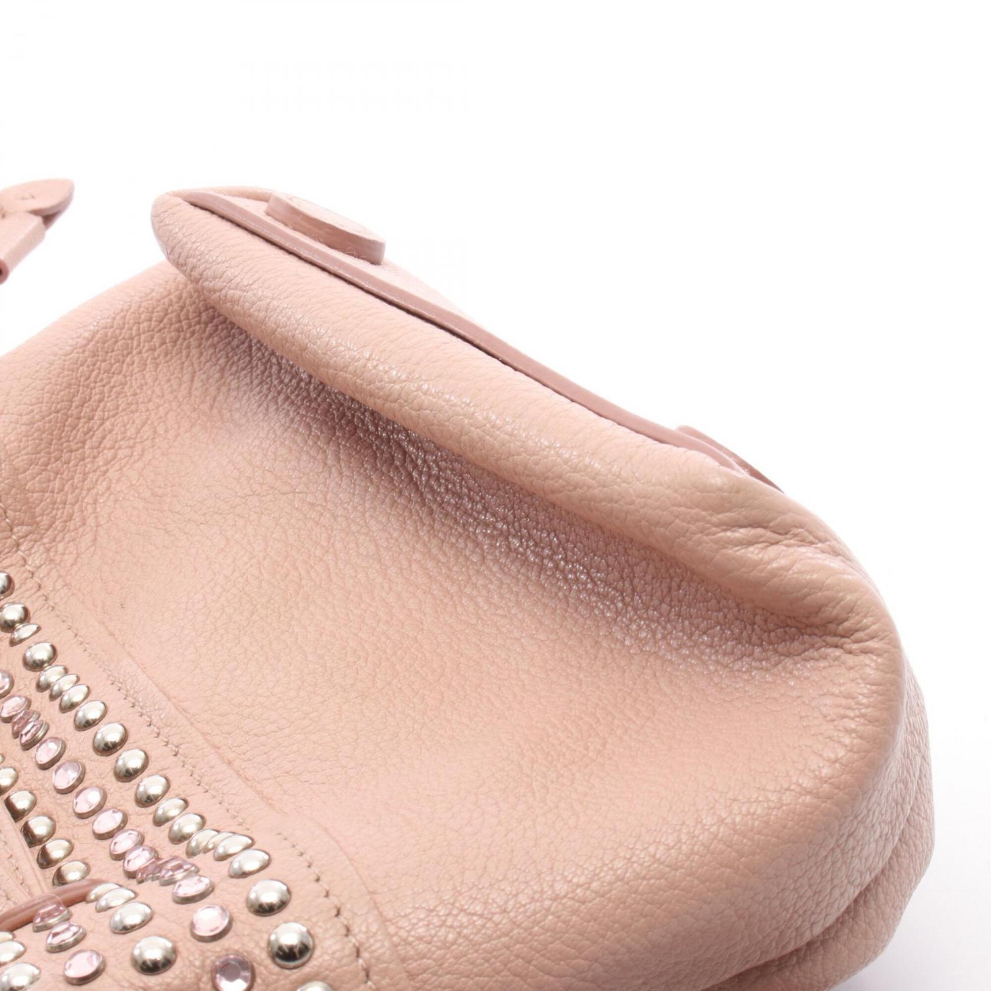 Miu Miu Pink Leather Handbag Shoulder Bag (Pre-Owned)