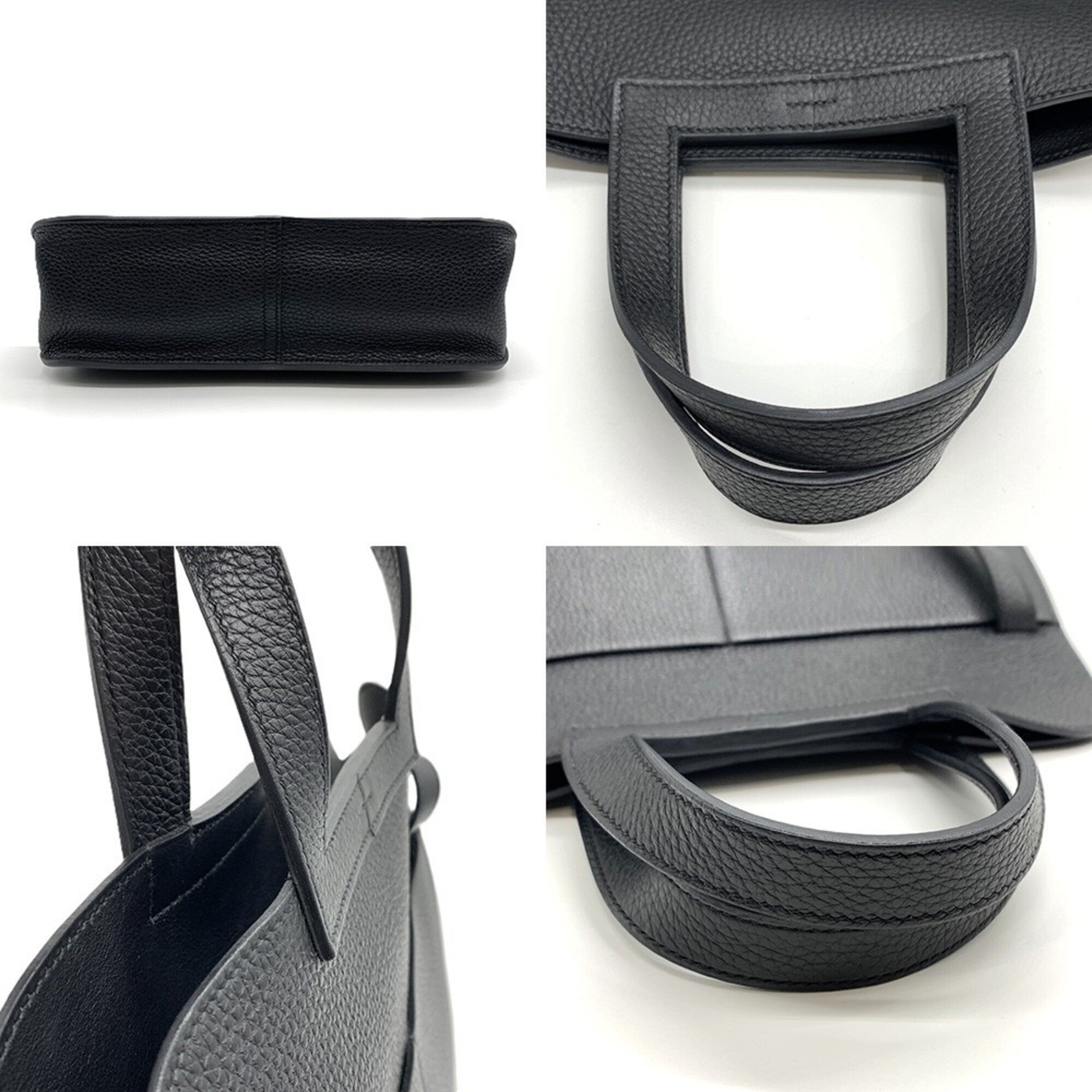 Hermes Alezan Black Taurillon Clemence Leather Shoulder Bag (Pre-Owned)