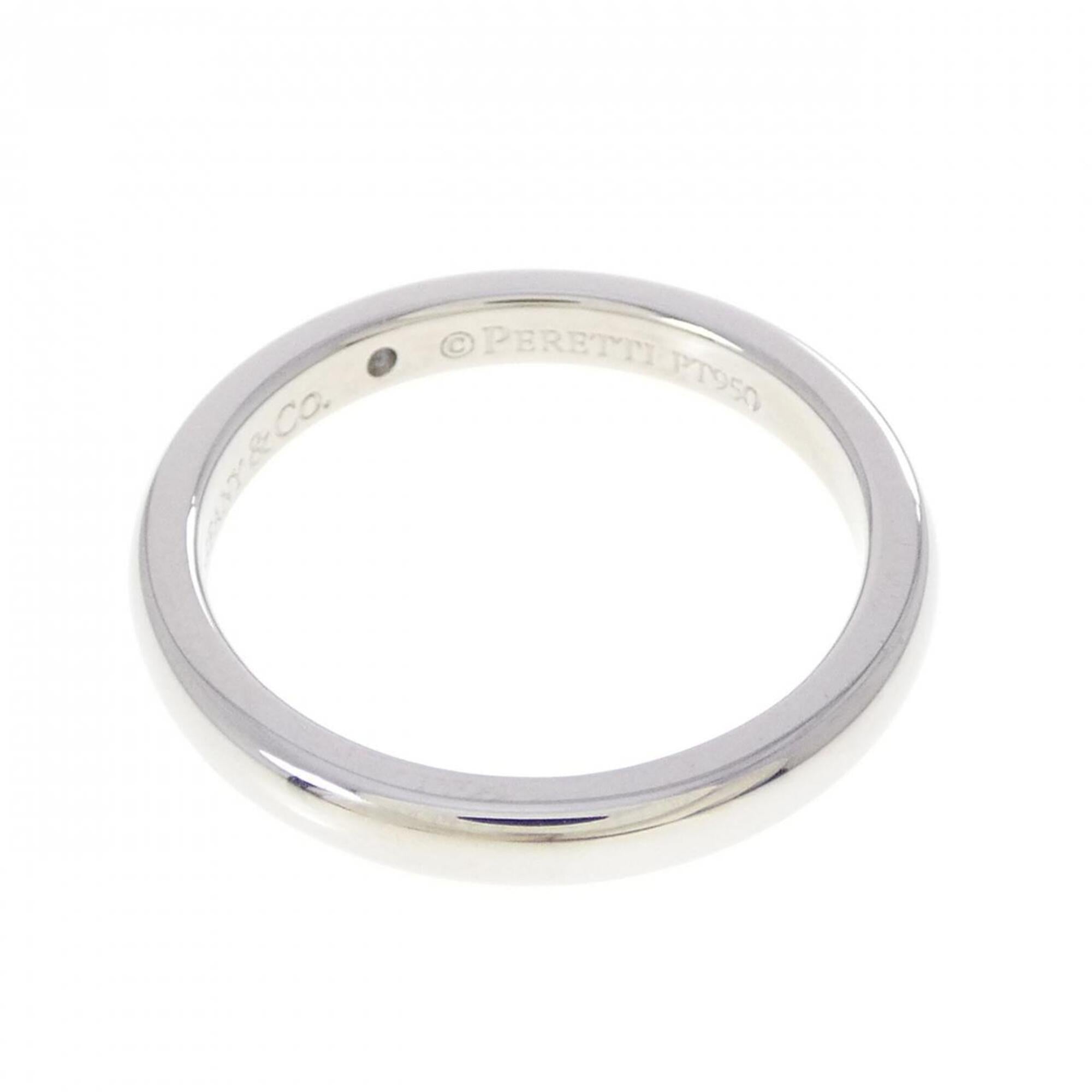 Tiffany Platinum Platinum 950 Band Ring (Pre-Owned)