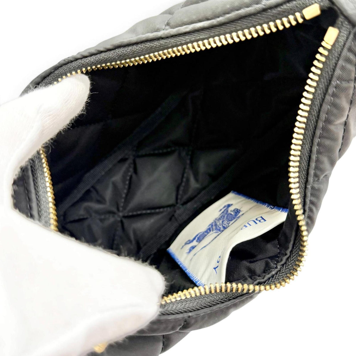 Burberry Black Nylon Leather Crossbody Bag Shoulder Bag (Pre-Owned)