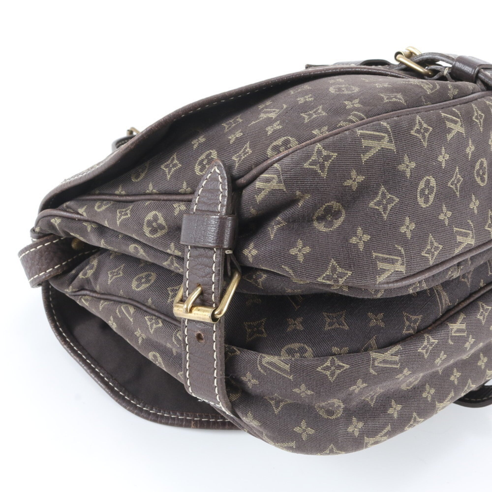 Louis Vuitton Monogram Mini Ebene Monogram Leather Canvas Handbag Shoulder Bag (Pre-Owned)