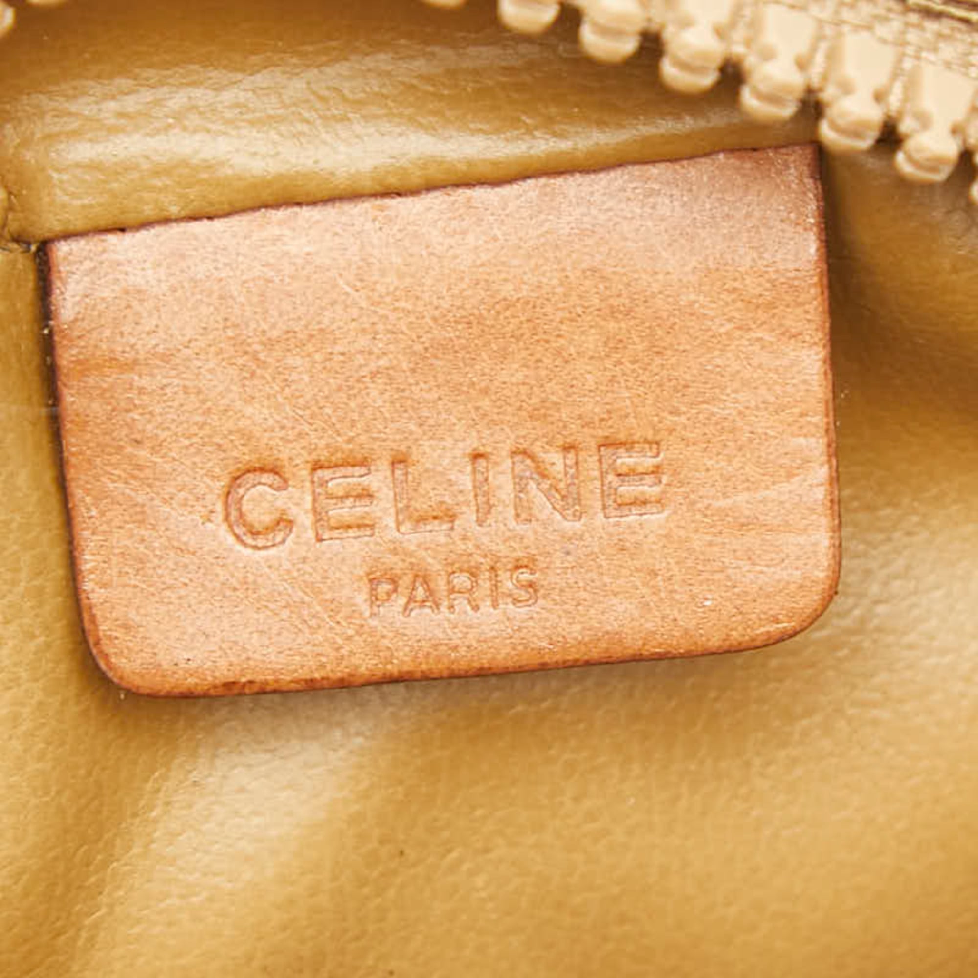 Celine Beige Brown Pvc Leather Pochette Shoulder Bag (Pre-Owned)