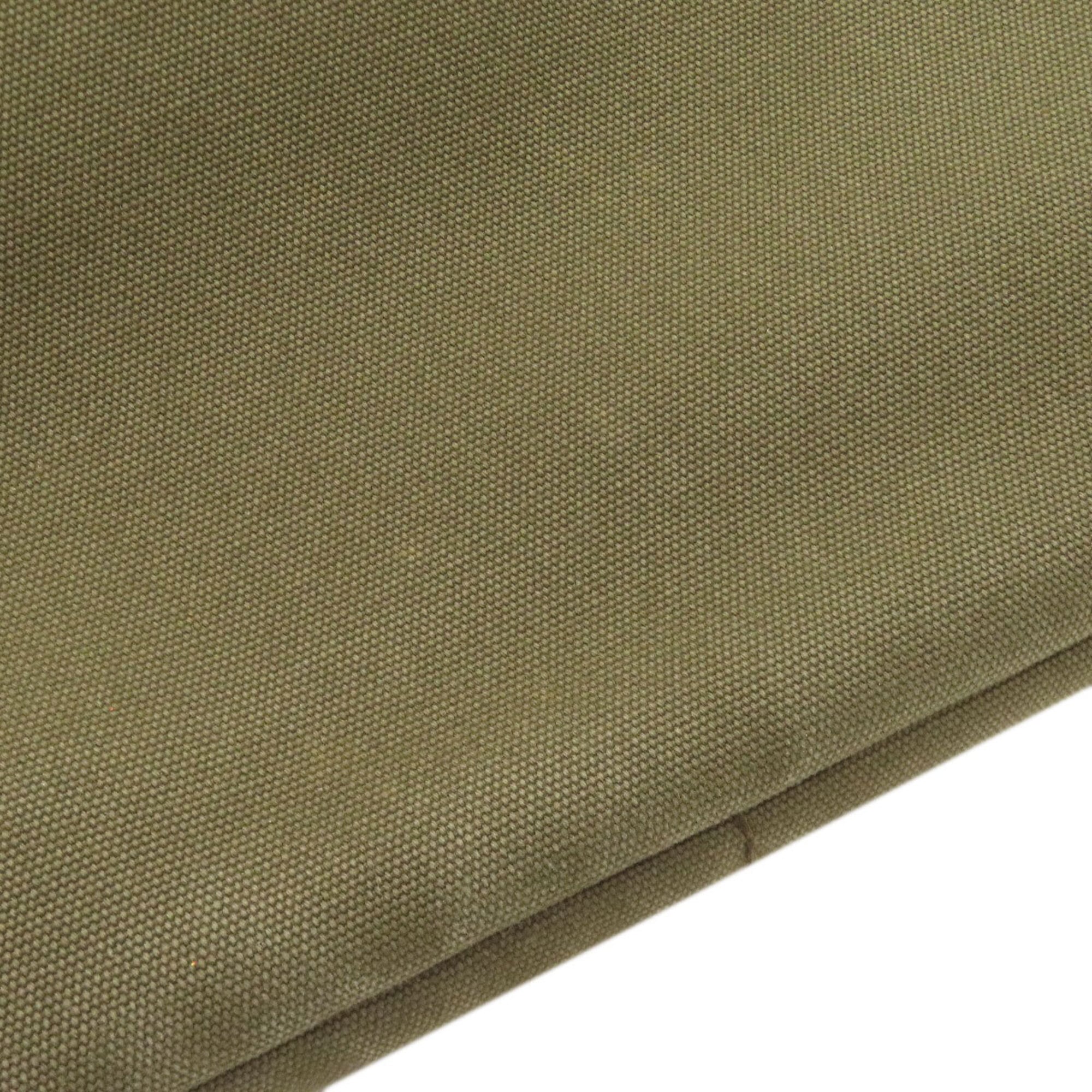 Prada Canapa Green Canvas Tote Bag (Pre-Owned)