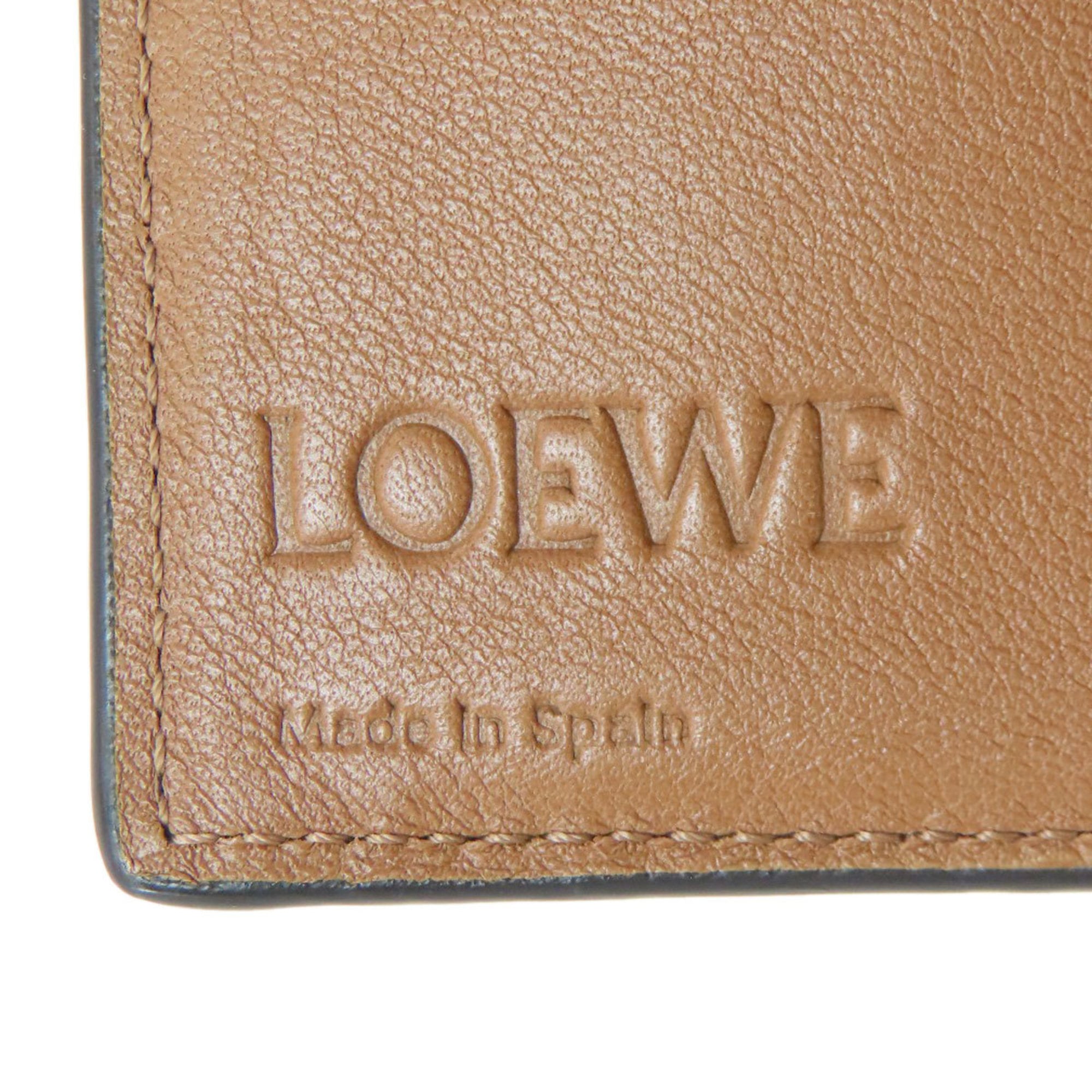 Loewe Brown Green Leather Wallet (Bi-Fold) (Pre-Owned)