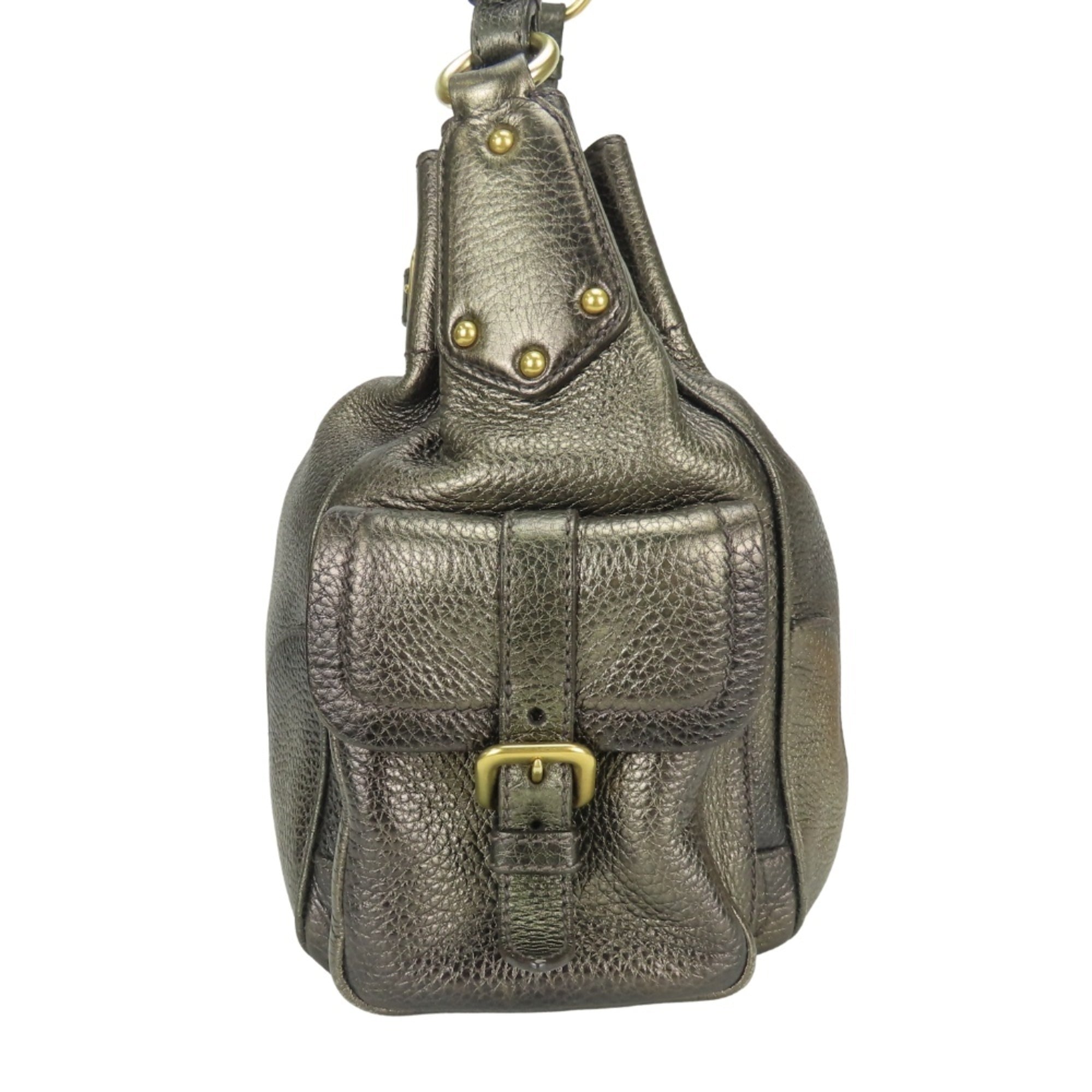 Prada Bronze Brown Leather Shoulder Bag (Pre-Owned)