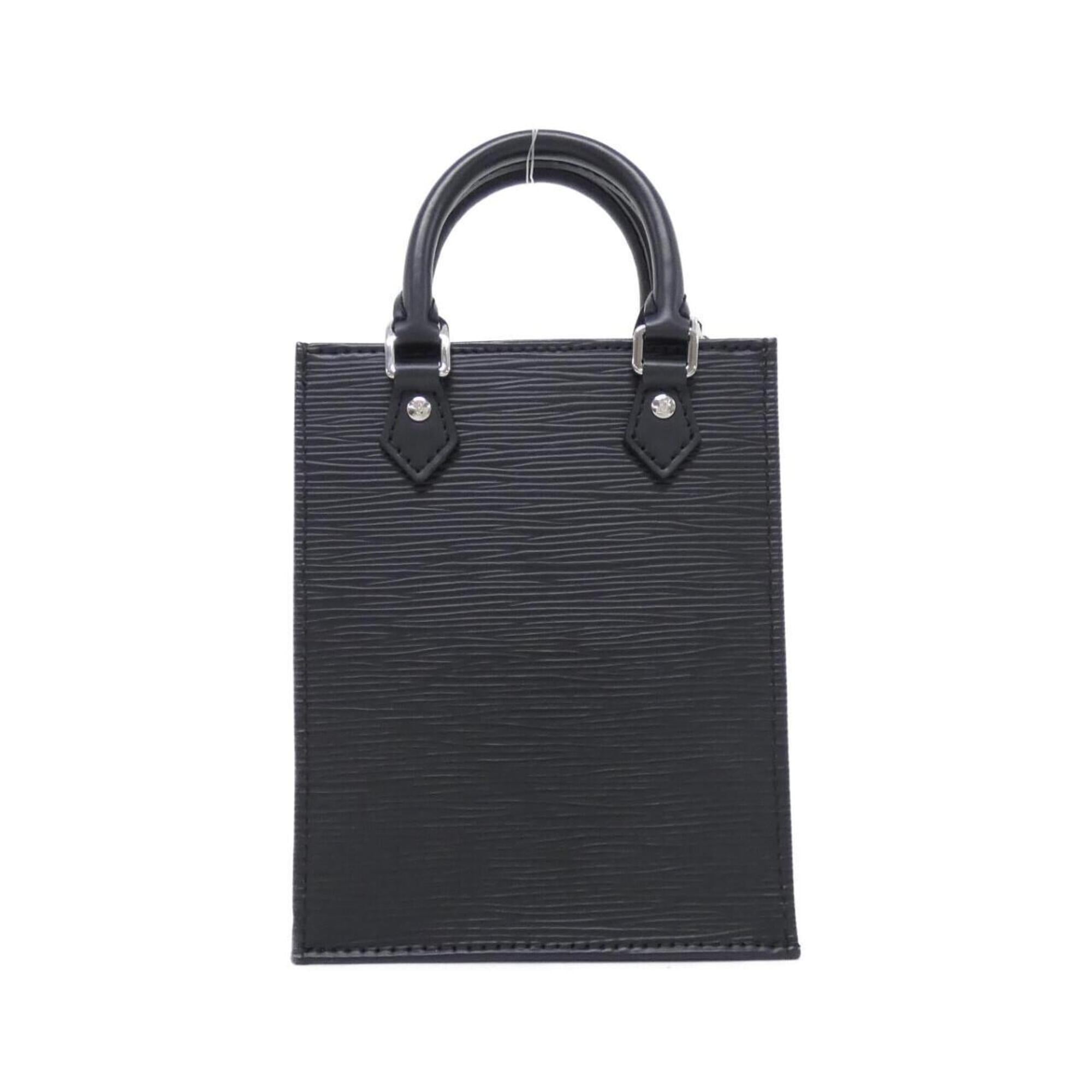 Louis Vuitton Black Leather Handbag (Pre-Owned)