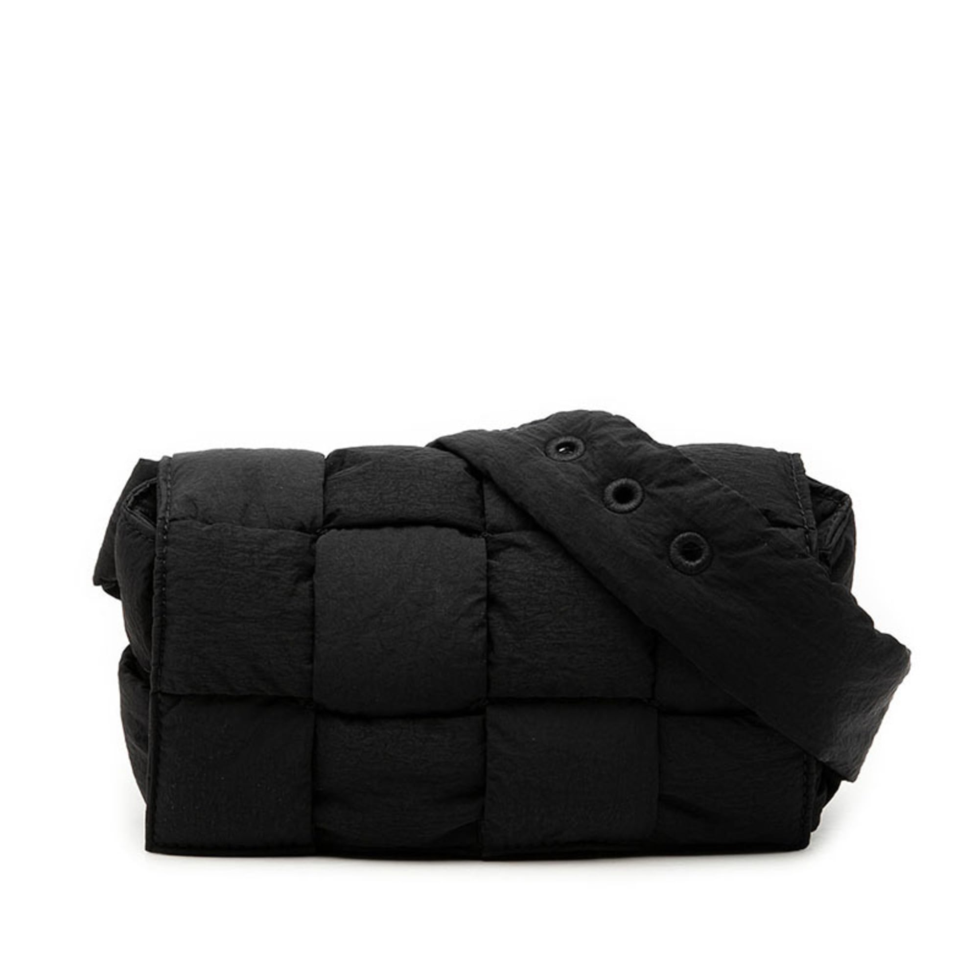 Bottega Veneta Black Nylon Shoulder Bag (Pre-Owned)