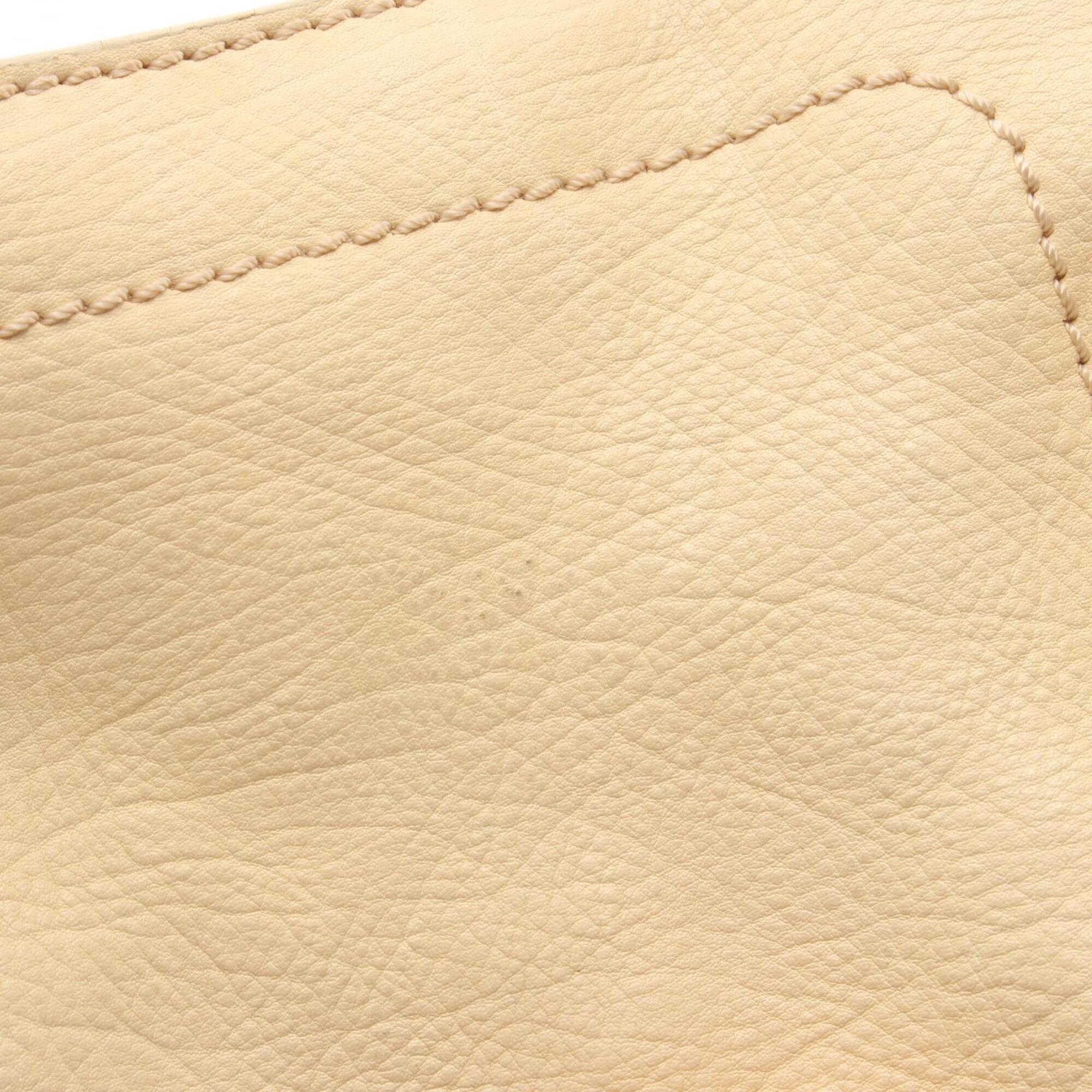 Celine Macadam Ivory Leather Handbag (Pre-Owned)