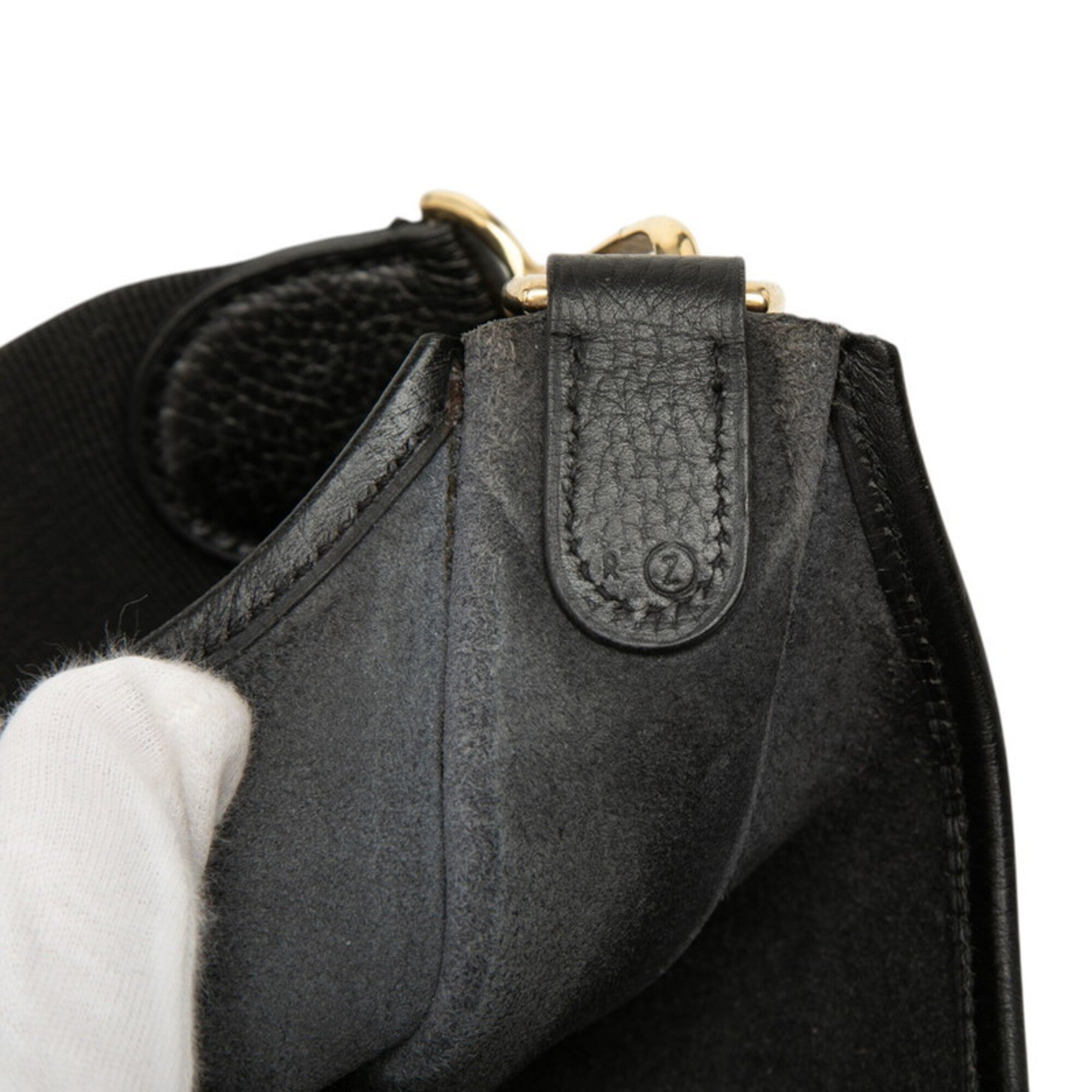 Hermes Evelyne Black Togo Leather Shoulder Bag (Pre-Owned)