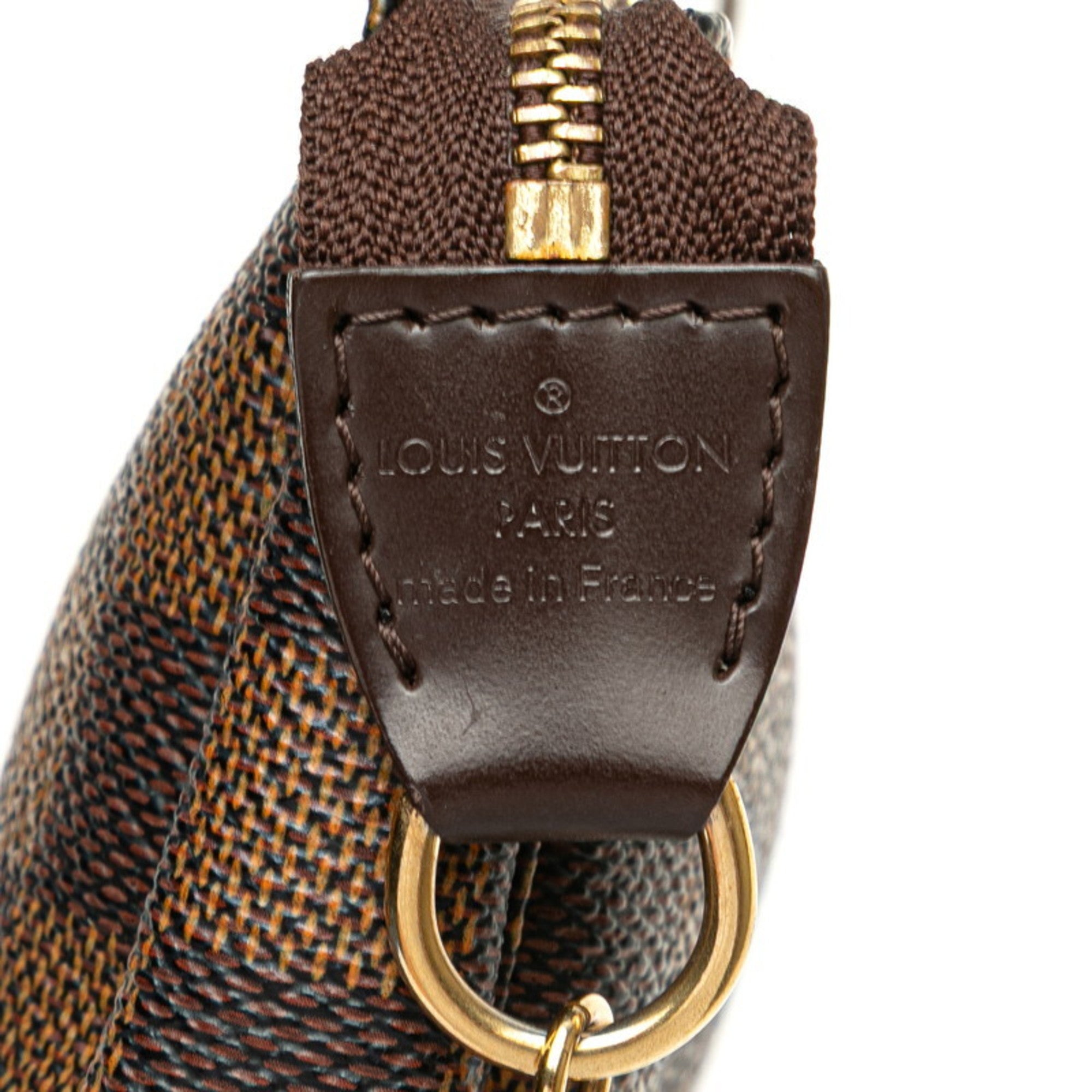 Louis Vuitton Damier Brown Pvc Leather Handbag Pochette (Pre-Owned)