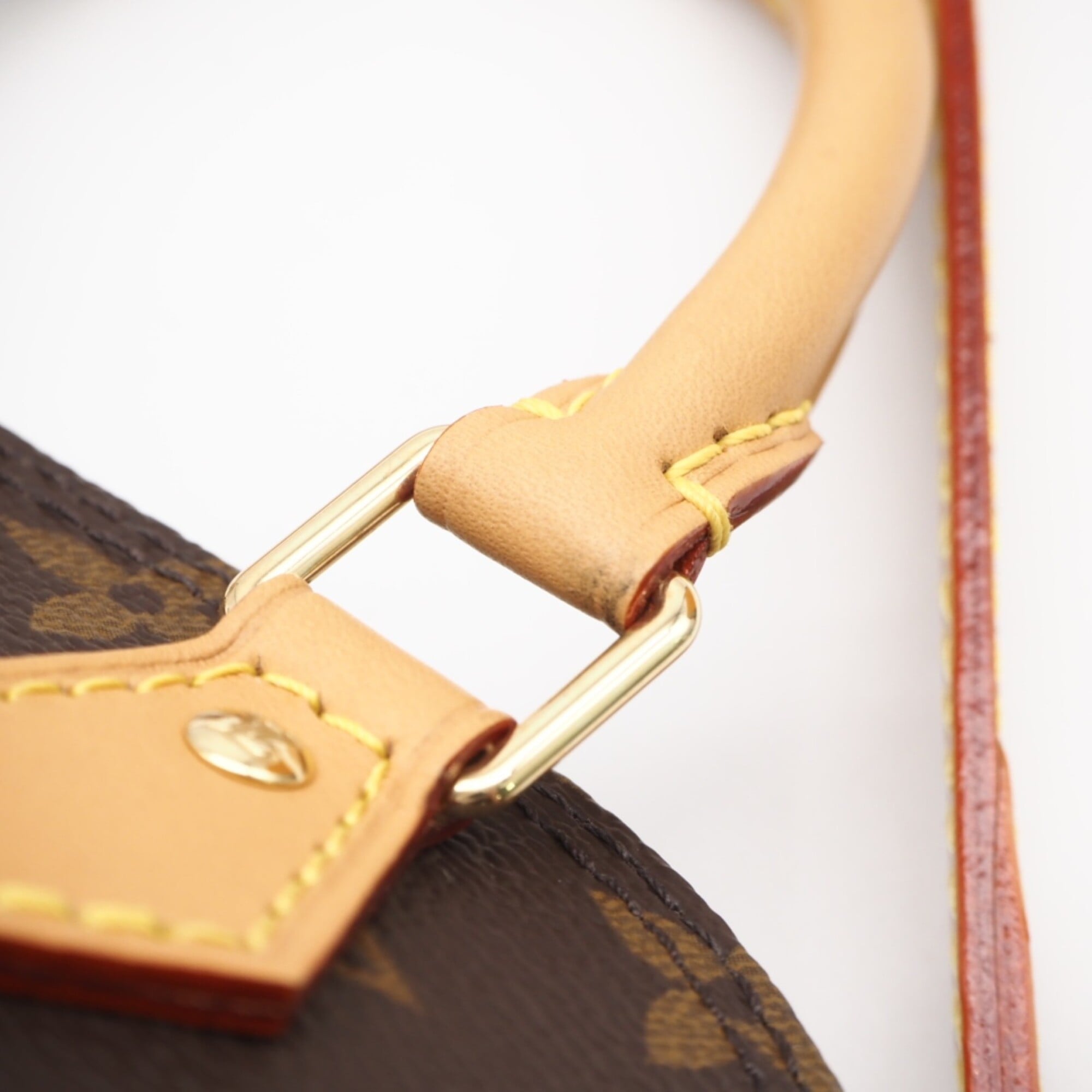 Louis Vuitton Monogram Beige Brown Coated Canvas Leather Shoulder Bag (Pre-Owned)