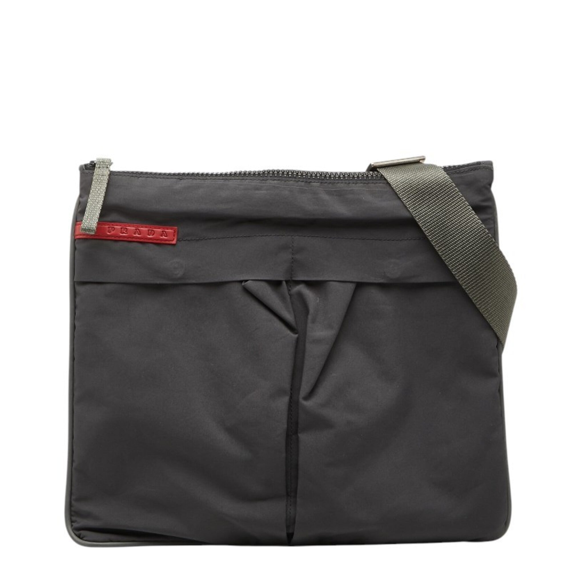 Pradasports Gray Nylon Shoulder Bag (Pre-Owned)