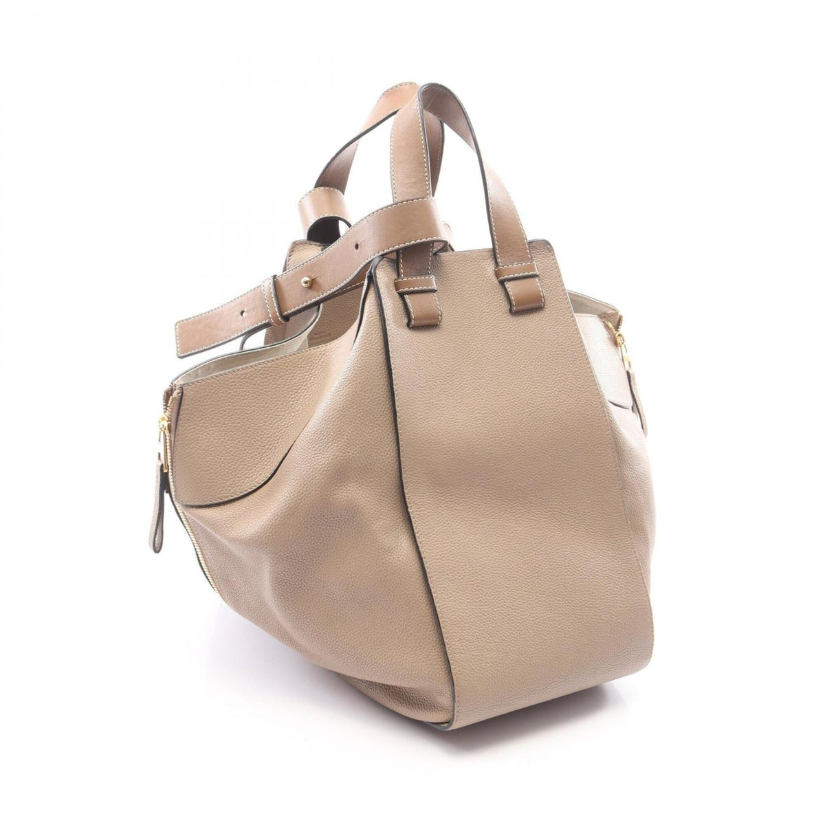 Loewe Beige Brown Leather Handbag (Pre-Owned)