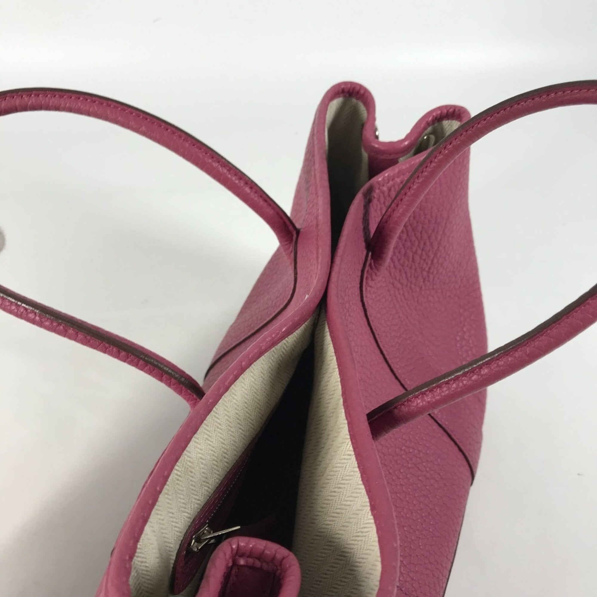 Hermes Garden Purple Tosca Negonda Leather Handbag Tote Bag (Pre-Owned)