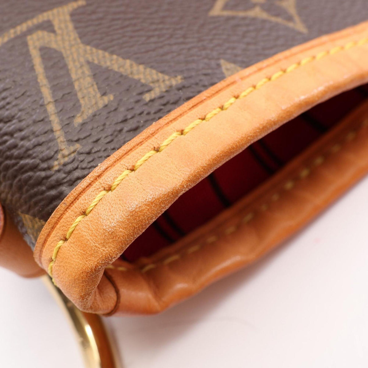 Louis Vuitton Monogram Brown Coated Canvas Leather Handbag Shoulder Bag (Pre-Owned)