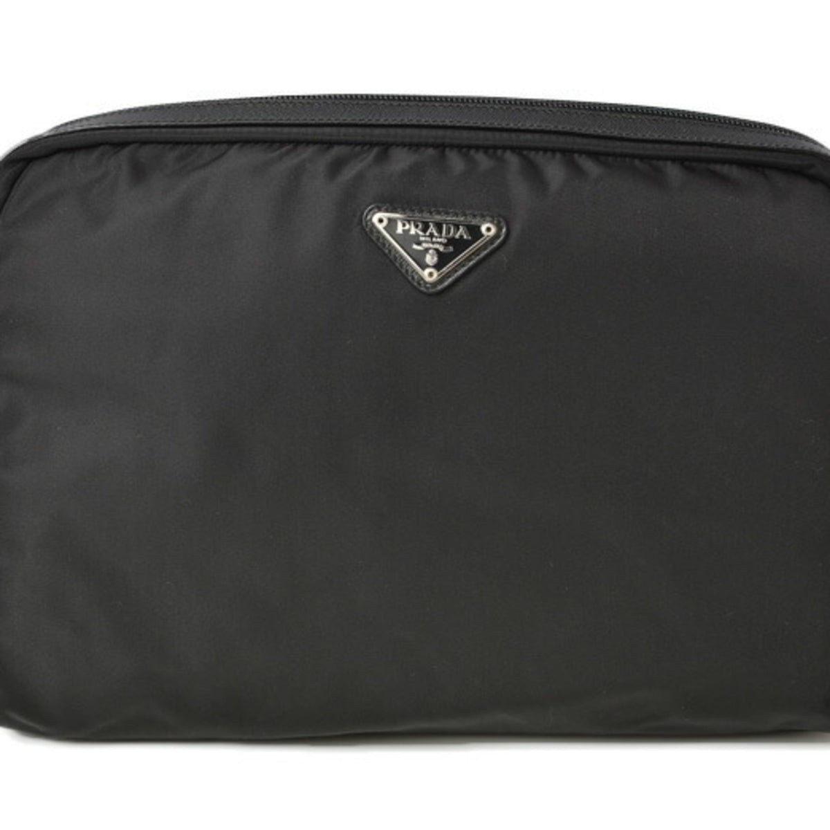 Prada Black Vela Nylon Pouch (Pre-Owned)