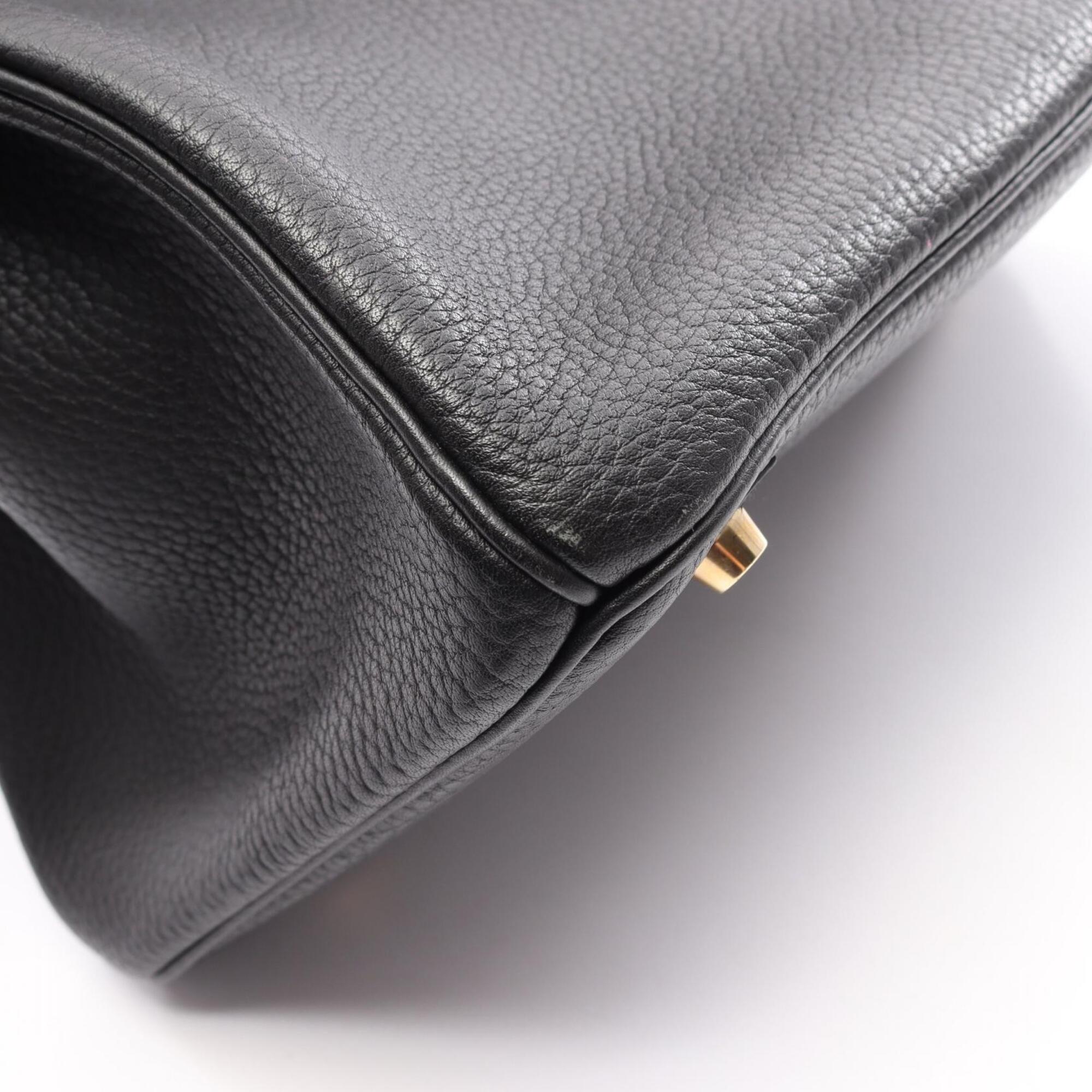 Hermes Black Ardennes Leather Leather Handbag (Pre-Owned)