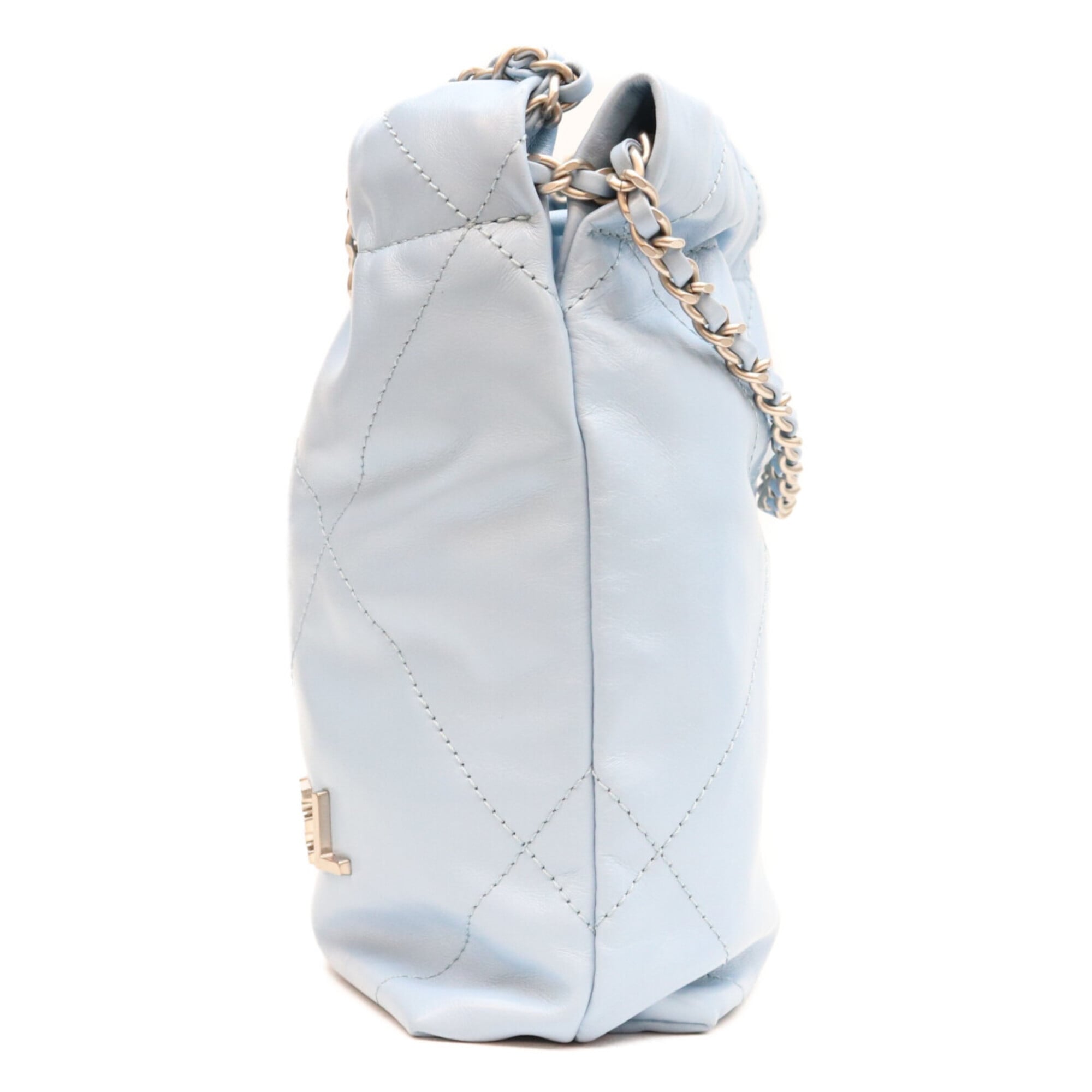 Chanel Blue Leather Shoulder Bag (Pre-Owned)