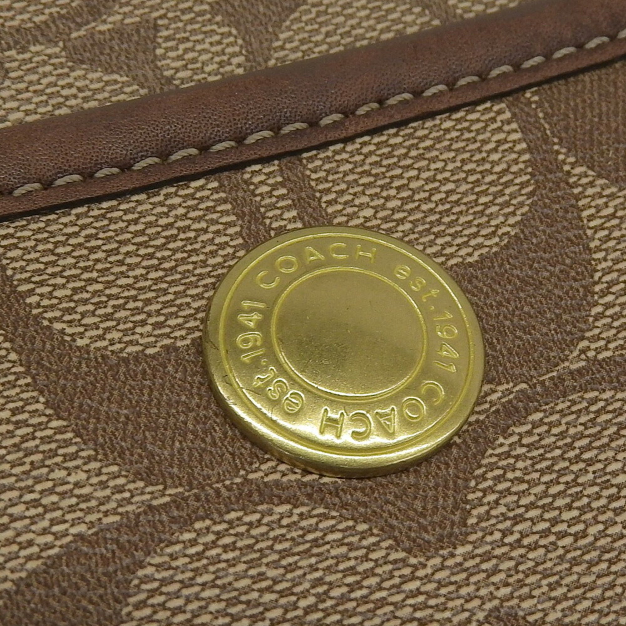 Coach Brown Pvc Shoulder Bag (Pre-Owned)