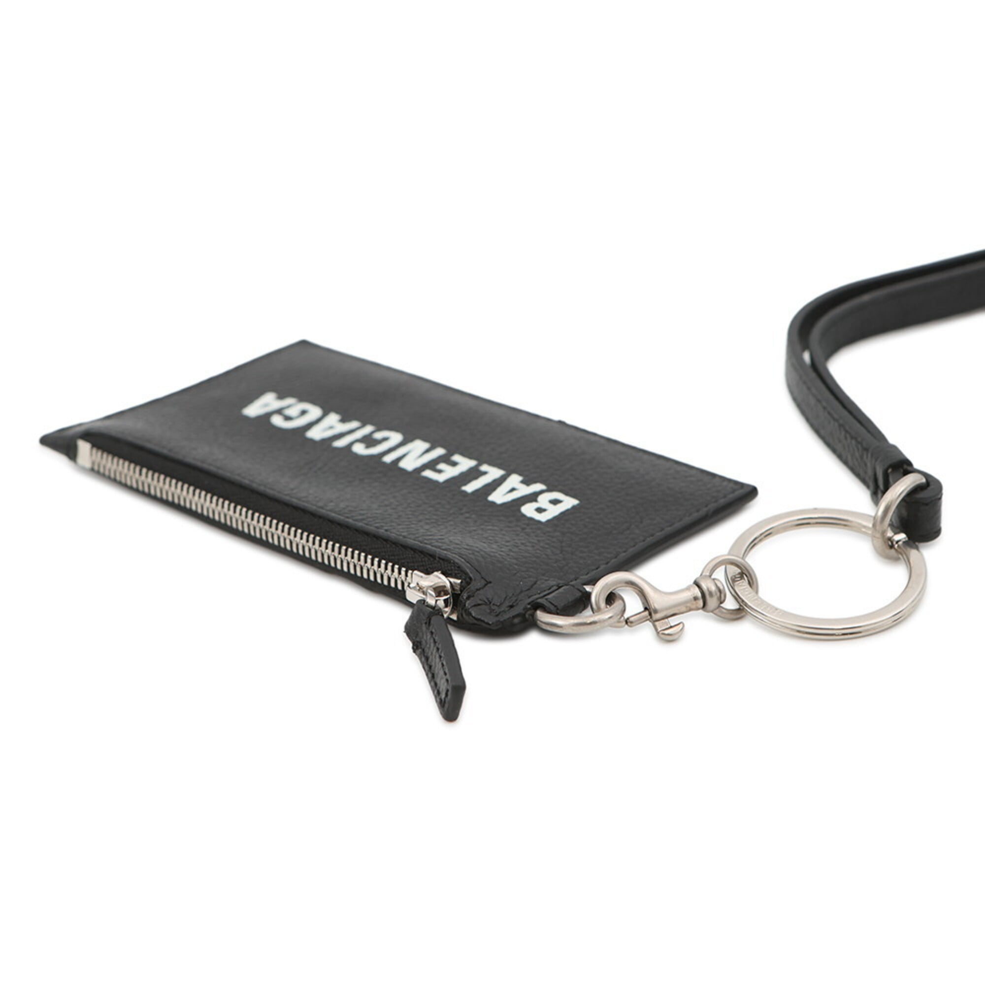 Balenciaga Black Leather Coin Purse/Coin Case (Pre-Owned)